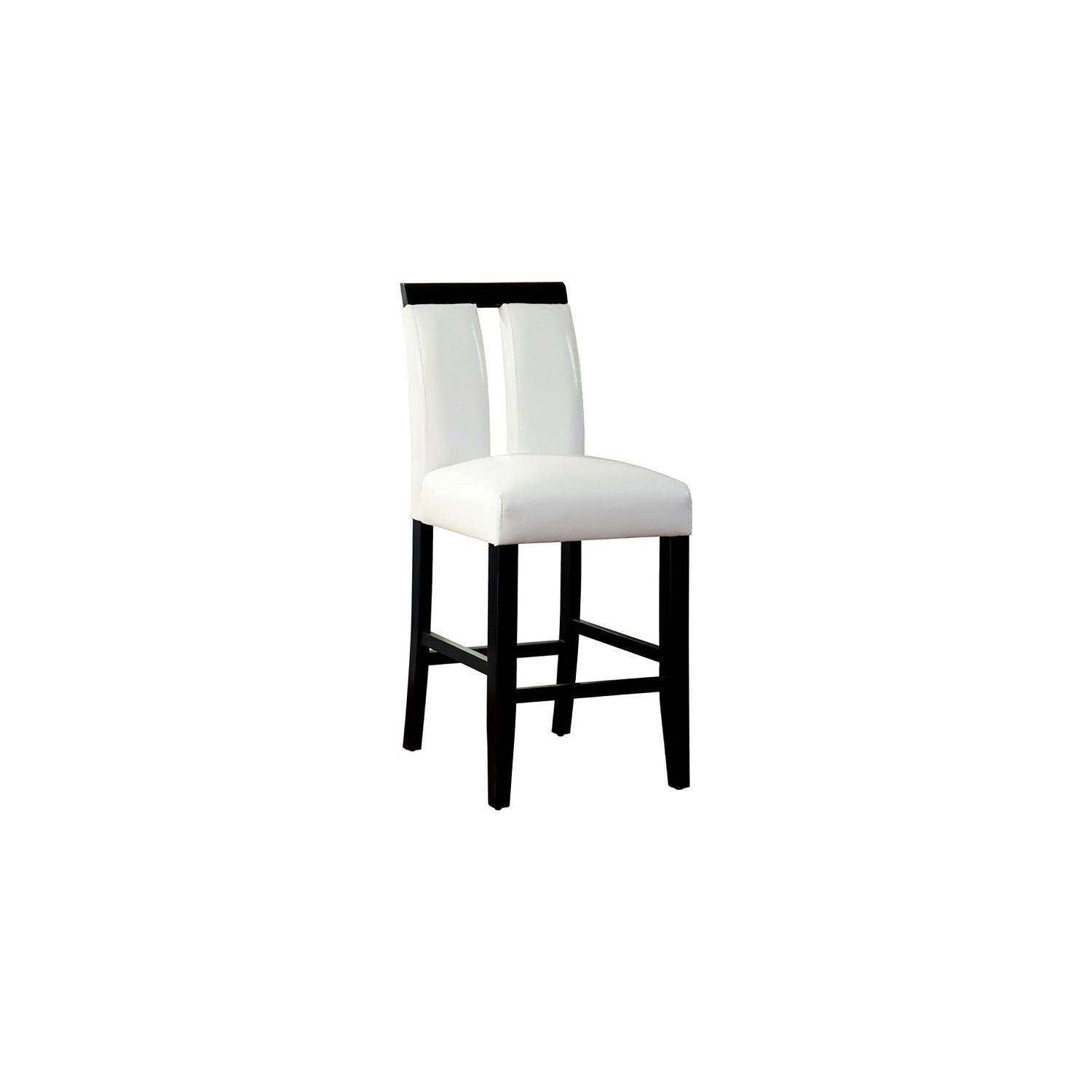 Tabouret de comptoir contemporain 27 po en similicuir blanc Bowery Hill