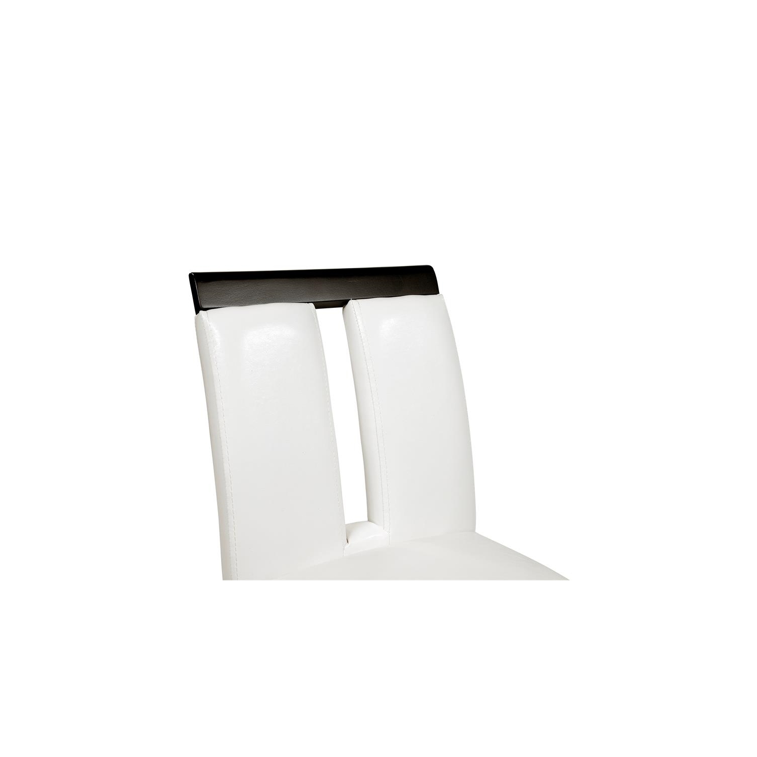 Tabouret de comptoir contemporain 27 po en similicuir blanc Bowery Hill