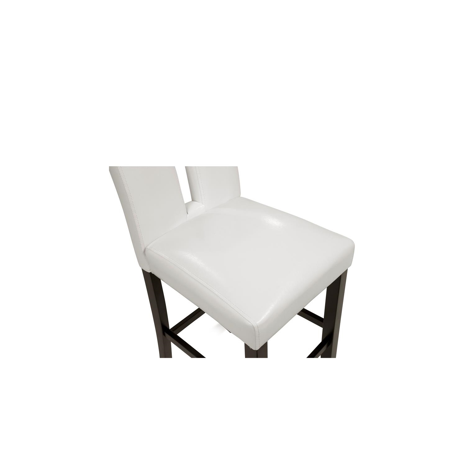 Tabouret de comptoir contemporain 27 po en similicuir blanc Bowery Hill