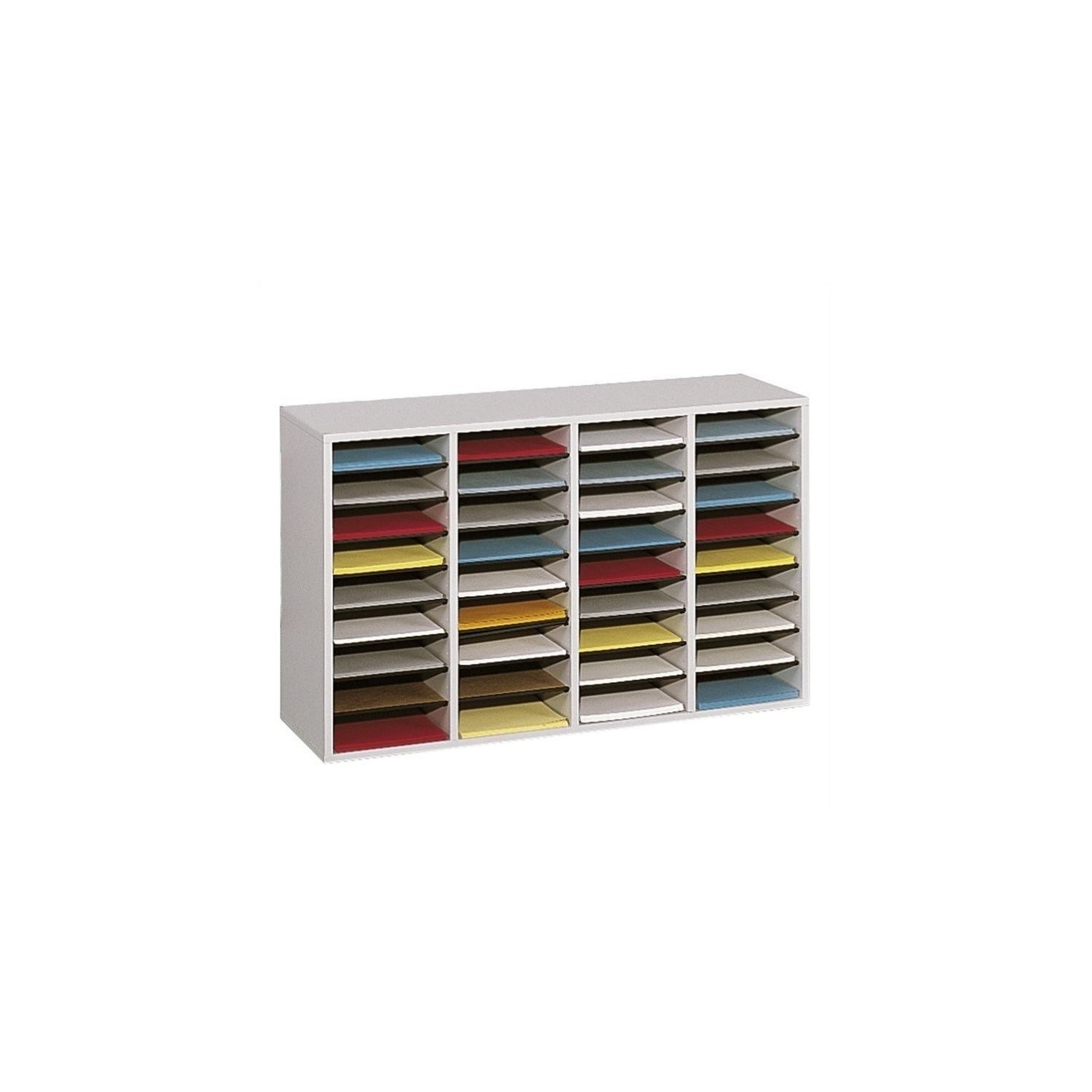 Classeur réglable en bois à 36 compartiments Scranton & Co, gris