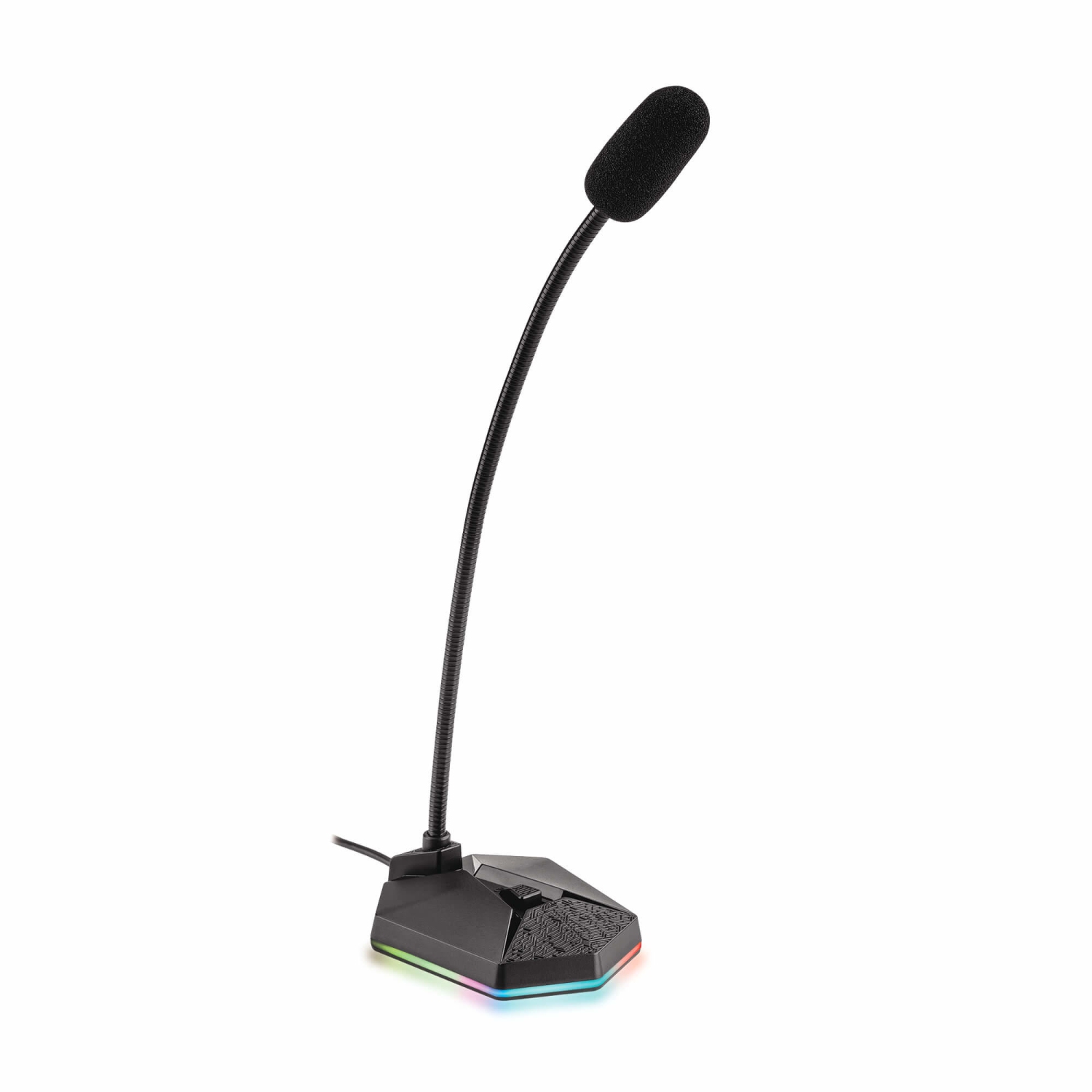 PrimeCables USB Computer RGB Gaming Microphone with Mute Button,Compatible with PC, Laptop, Mac, Desktop