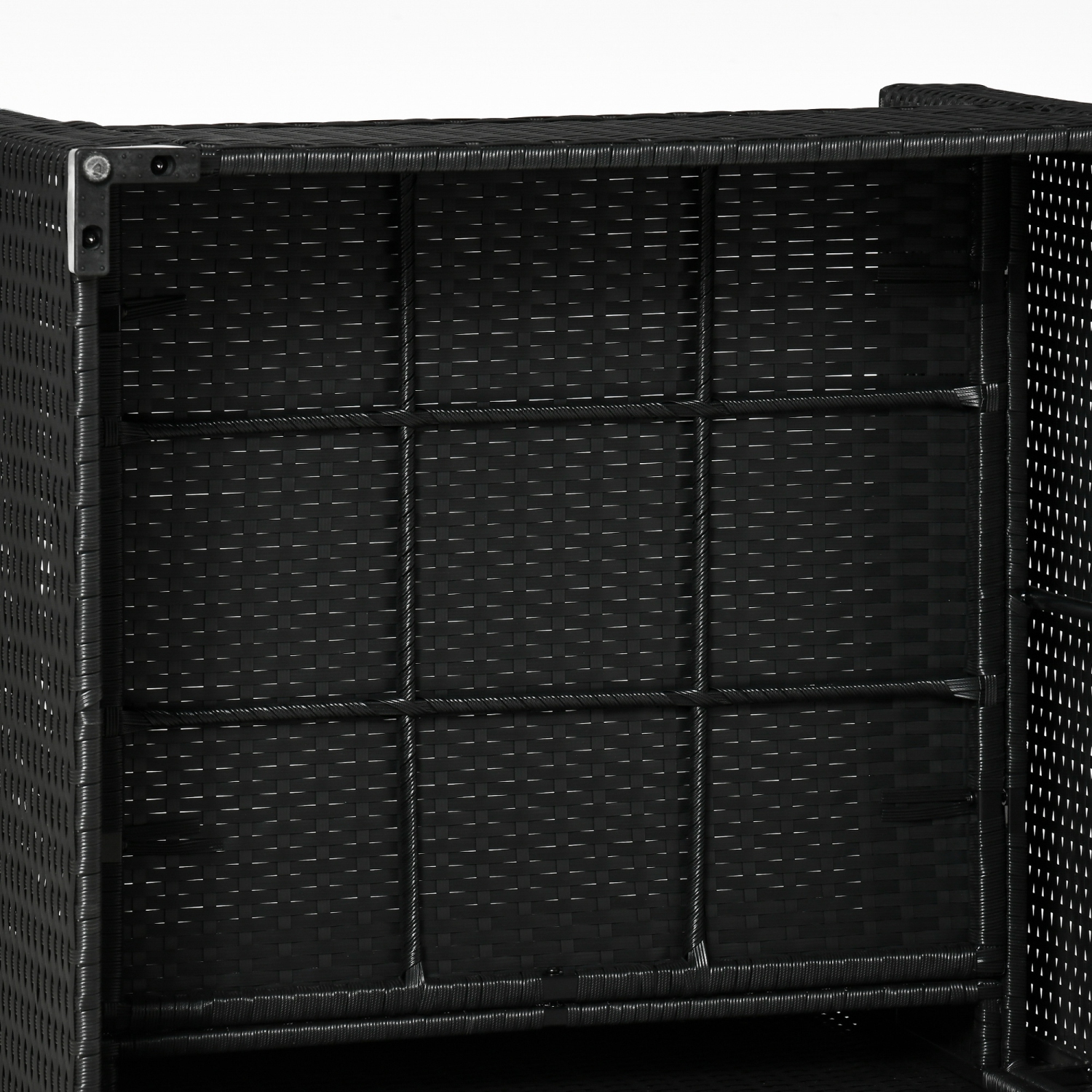 Outsunny 4 Pieces Wicker Patio Furniture Set with Thick Cushions, Outdoor PE Rattan Conversation Sofa Set with Glass Top Table & Extra Wide Seat, Sky