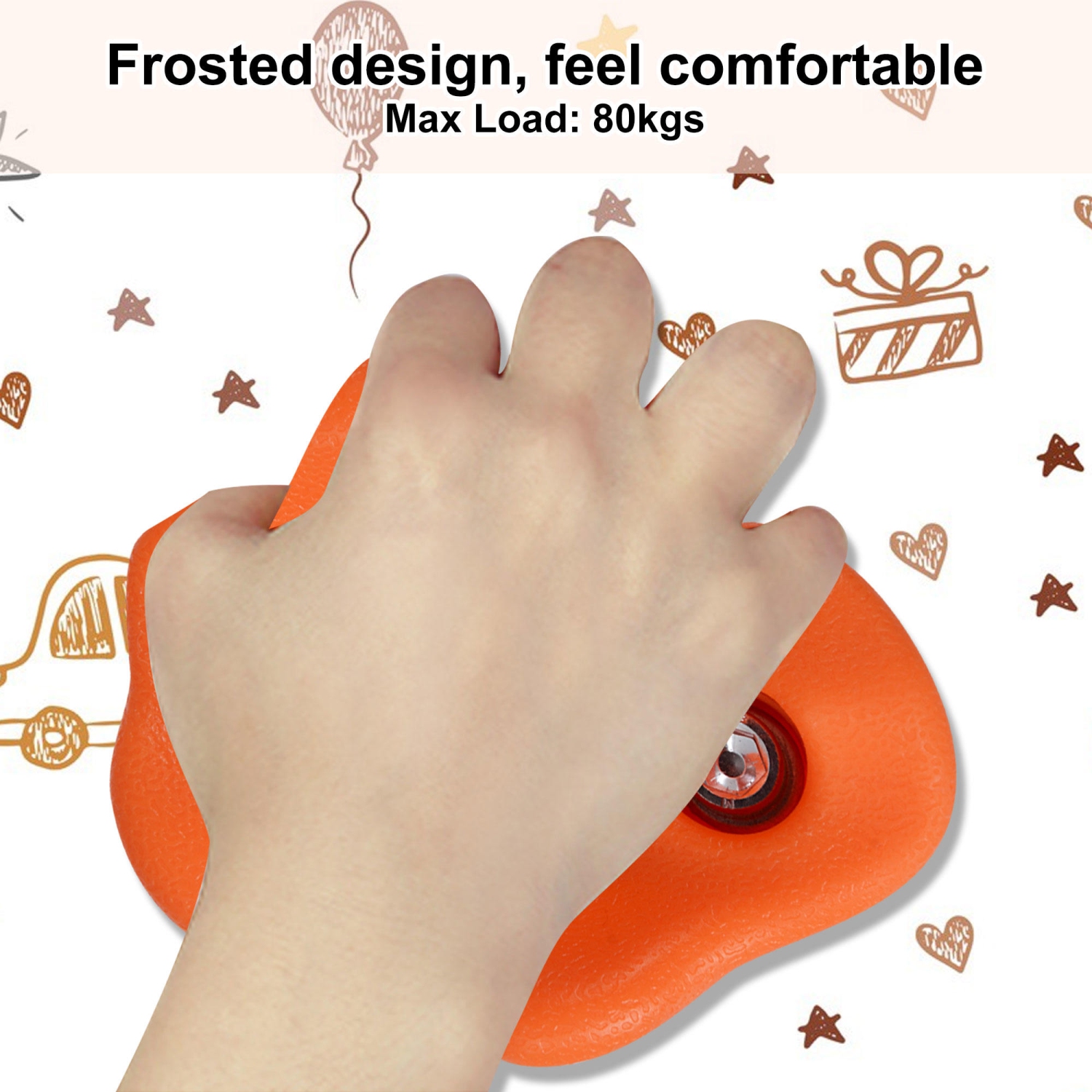 25pcs Rock Climbing Holds for Kids, Indoor Outdoor playground DIYs, residential swingset Wall Climbing Kit with 4 Handles- LIVINGbasics®