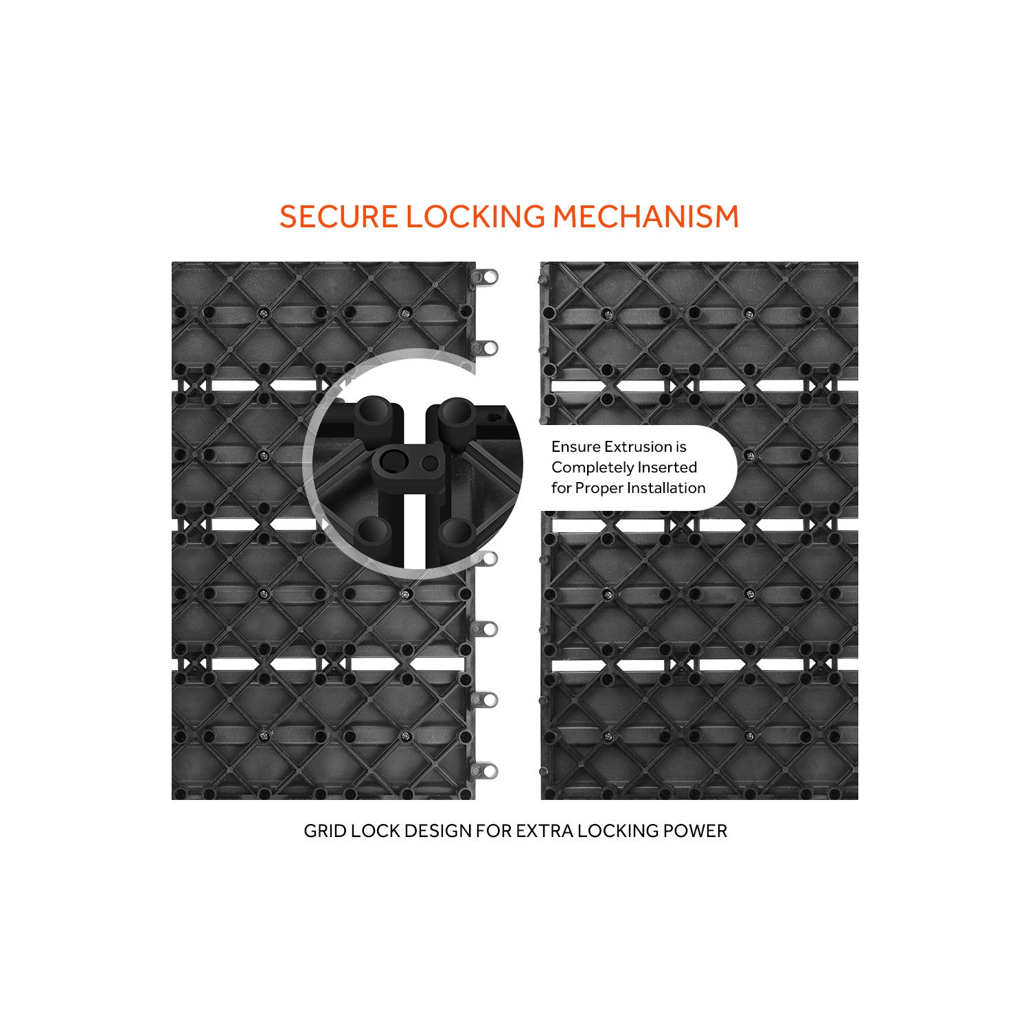 9 Pack Garden Balcony Deck Tiles, 12"x12" Wood Plastic Composite Patio Decking with 4-Slat Pattern Outdoor Flooring Decking for Patio Garden Porch