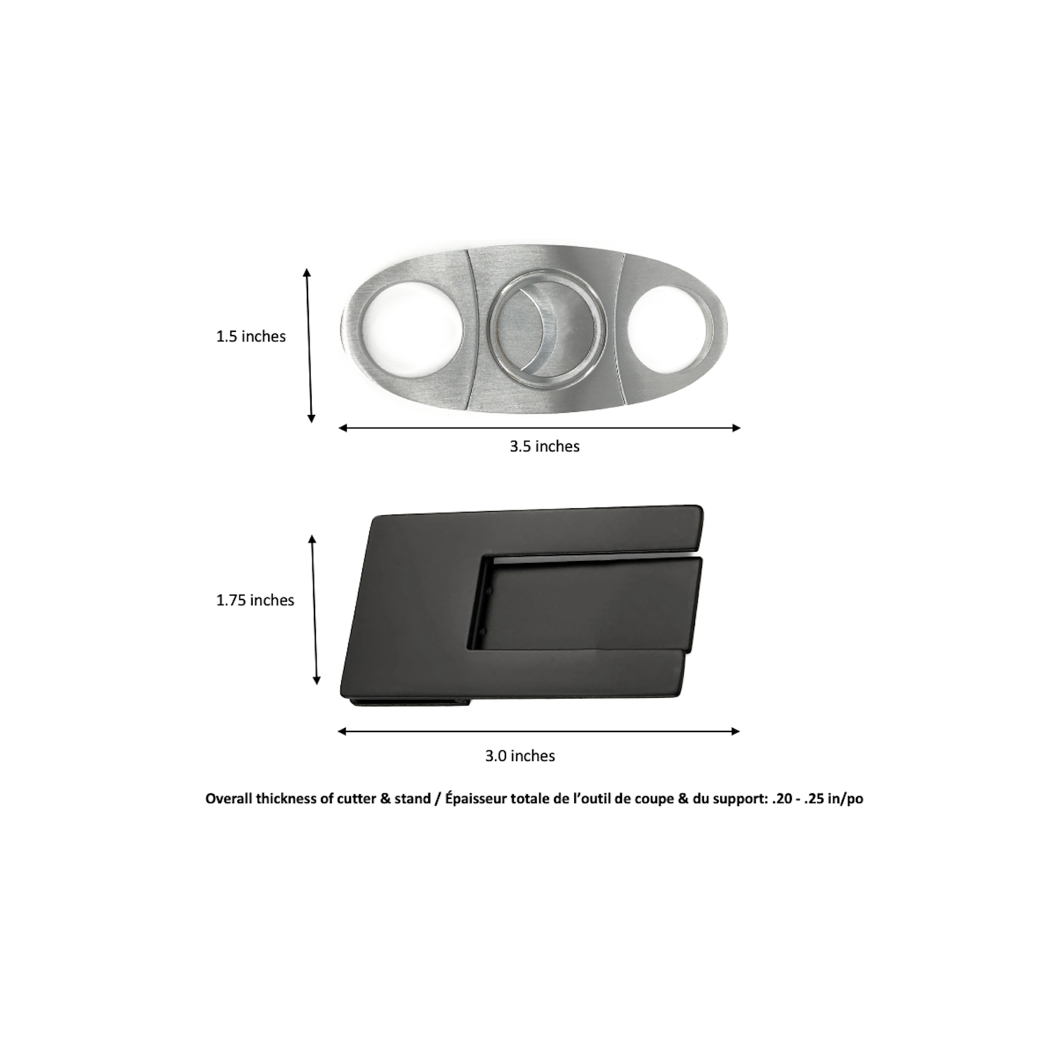 Stimula Lifestyle Cigar Stand & Cutter Gift Set Kit Great for Bar Lounge, Travel & Golf Great Stocking Stuffer