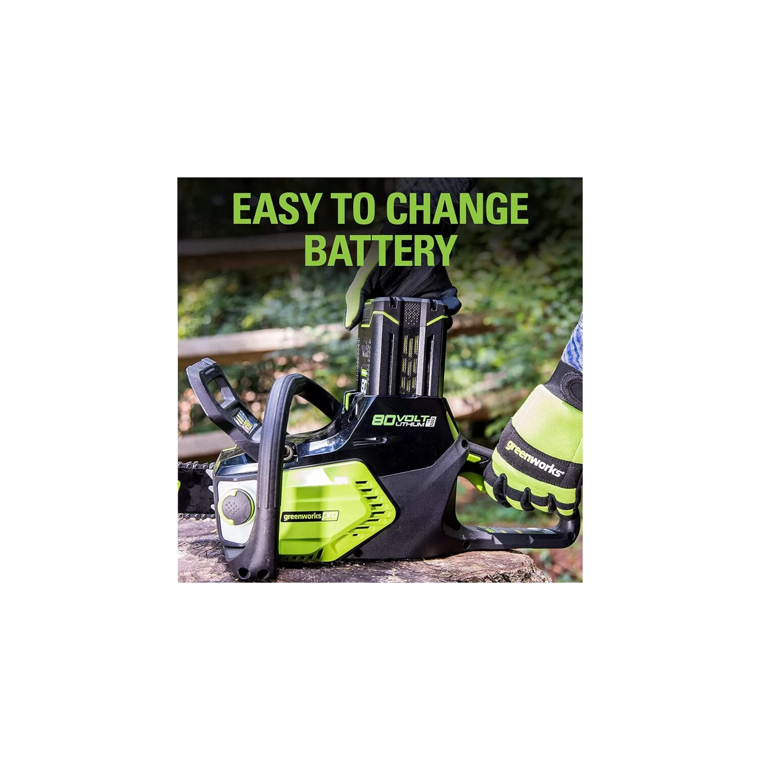 Scie à chaîne sans balais Greenworks PRO 80 V de 16 po avec batterie de 2,0 Ah incluse CS80L211