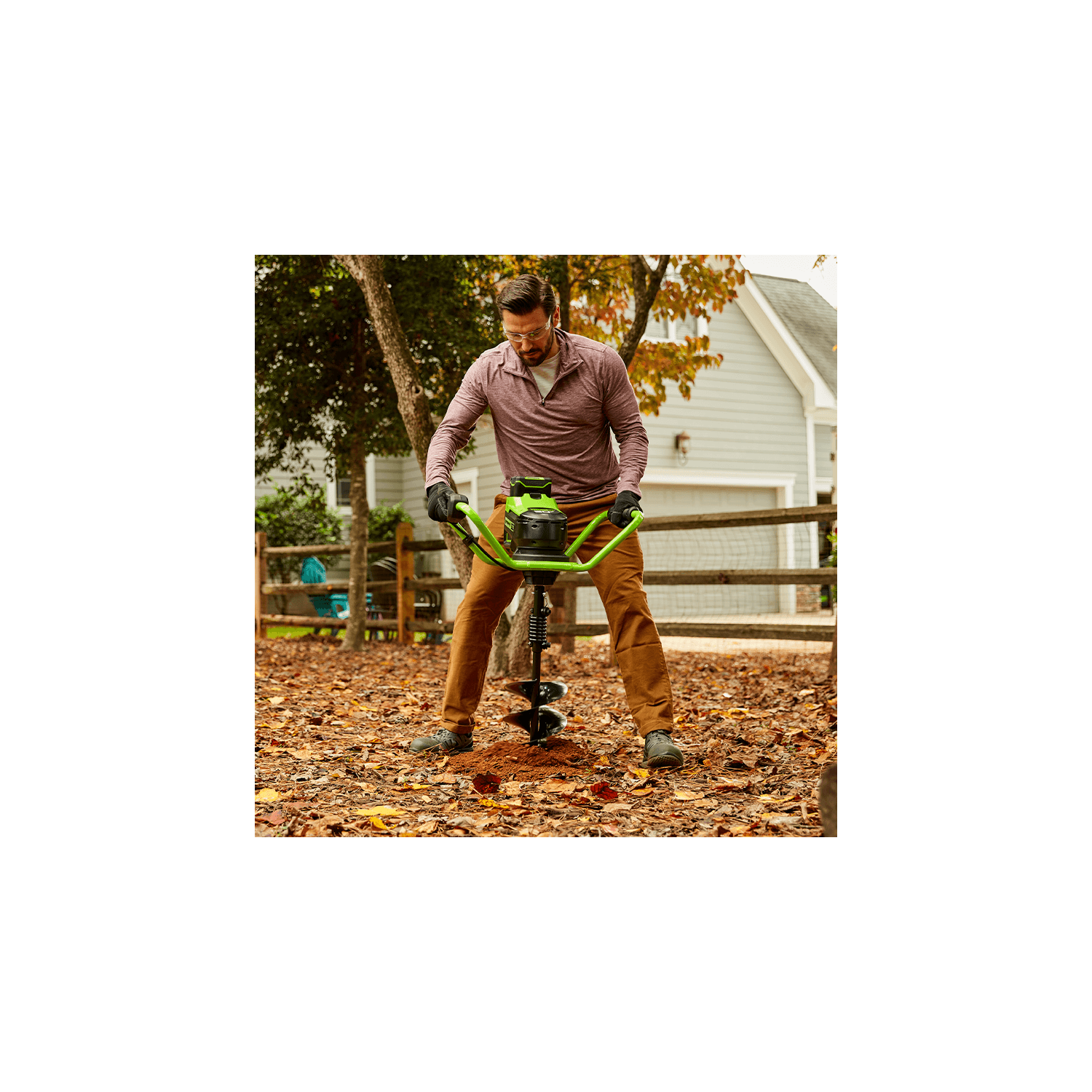 Tarière à terre Greenworks 80&nbsp;V, batterie et chargeur non inclus