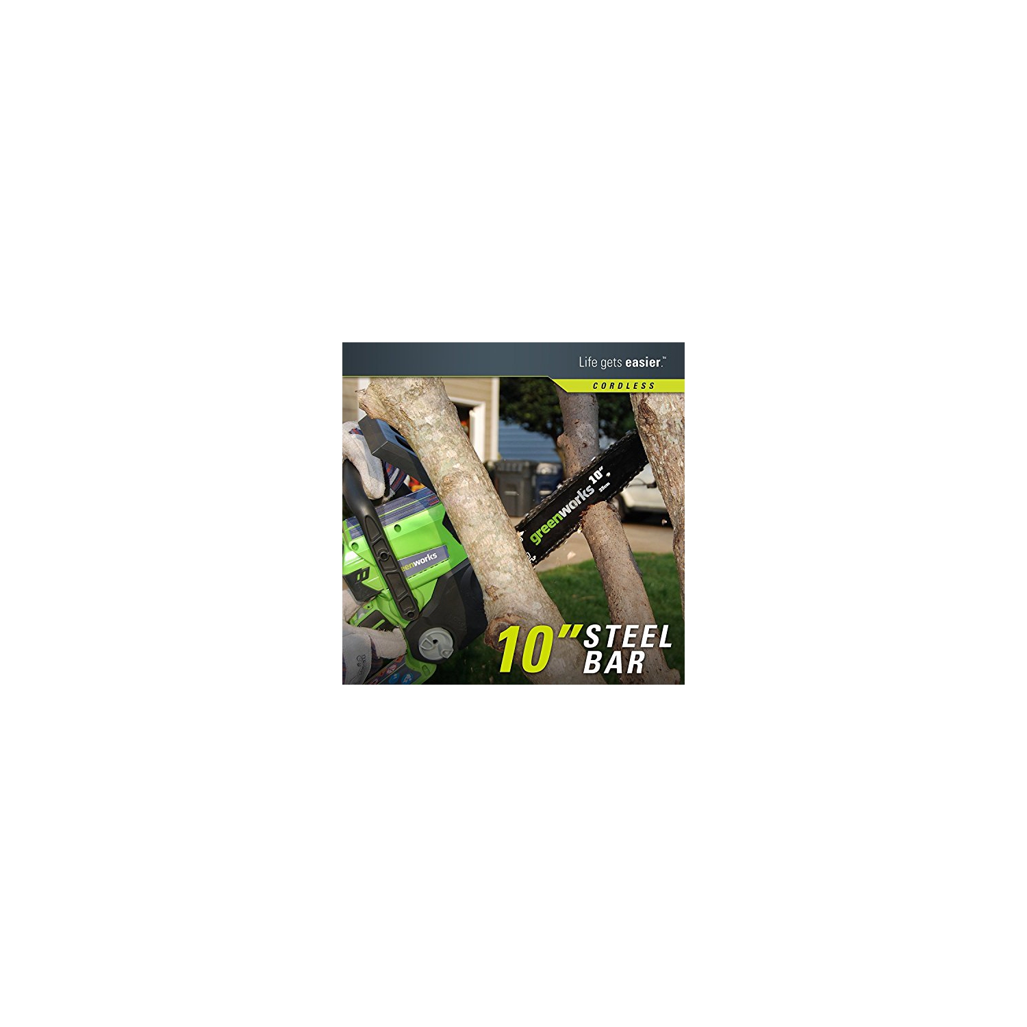 Greenworks 2000102 24V 10-Inch Cordless Chainsaw, Battery and Charger Not Included