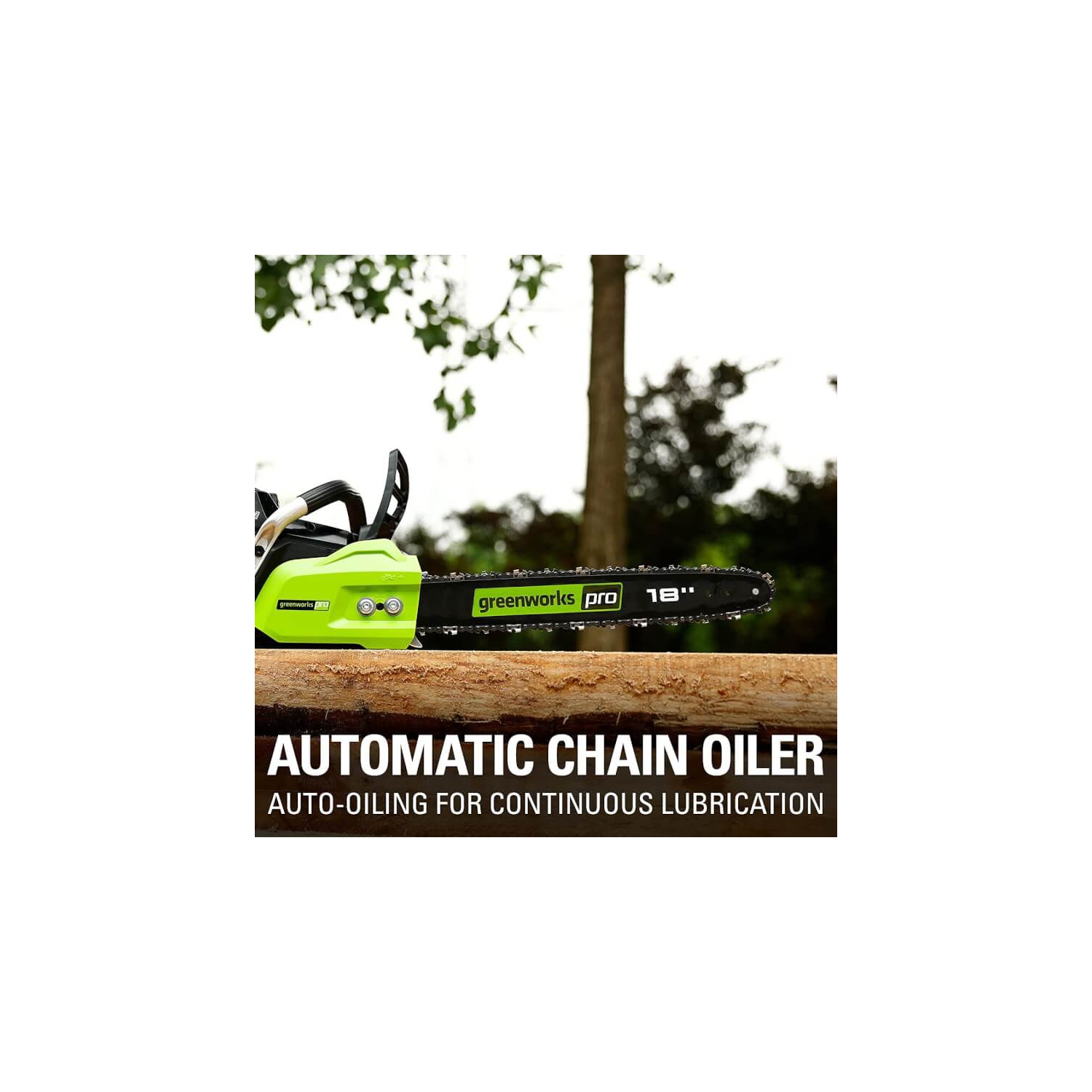 Scie à chaîne sans fil Greenworks PRO 80 V, 18 po, batterie de 2,0 Ah incluse