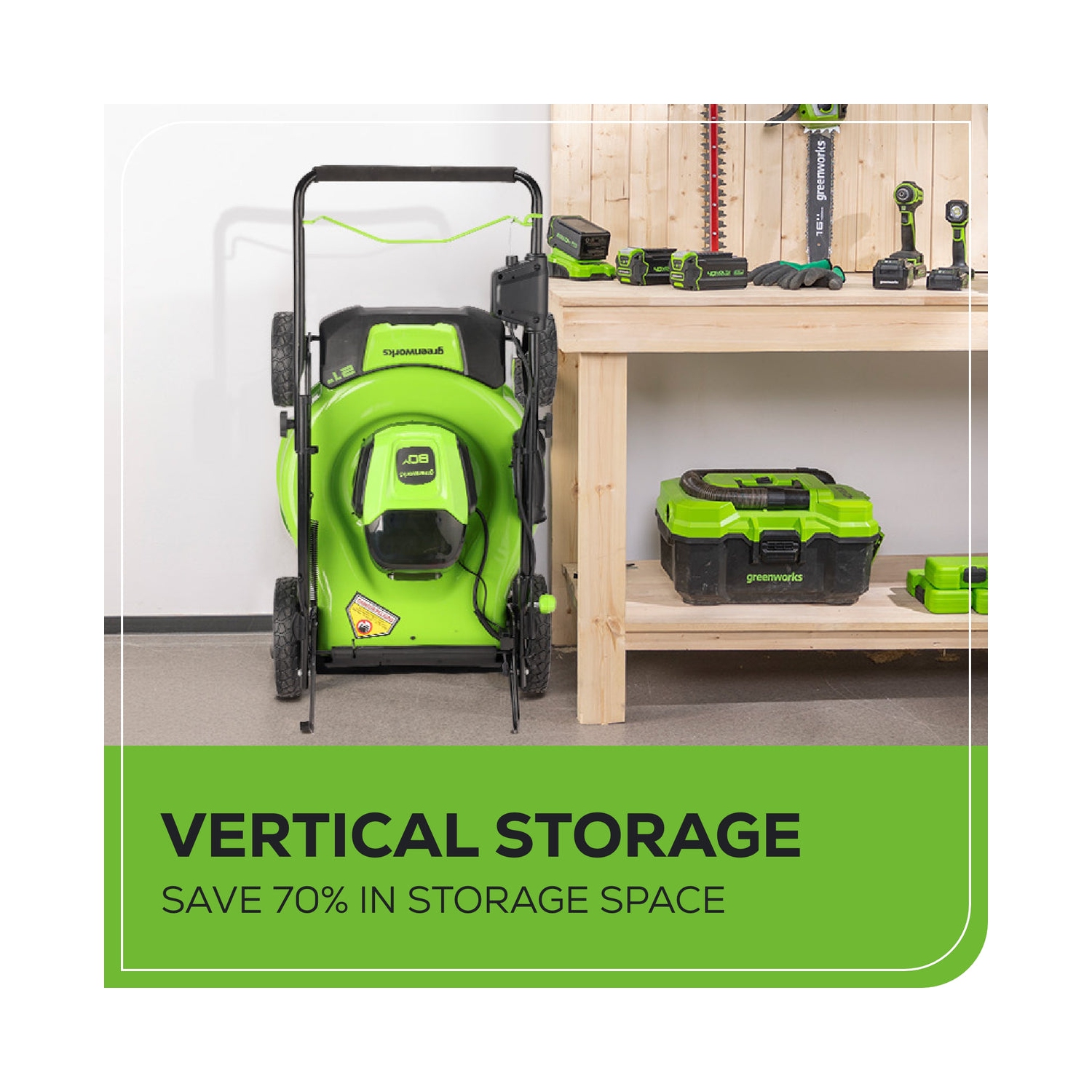 Tondeuse à pousser sans fil sans balais Greenworks 80&nbsp;V, 21 po, batterie 4,0&nbsp;Ah et chargeur inclus [75 outils compatibles et plus]