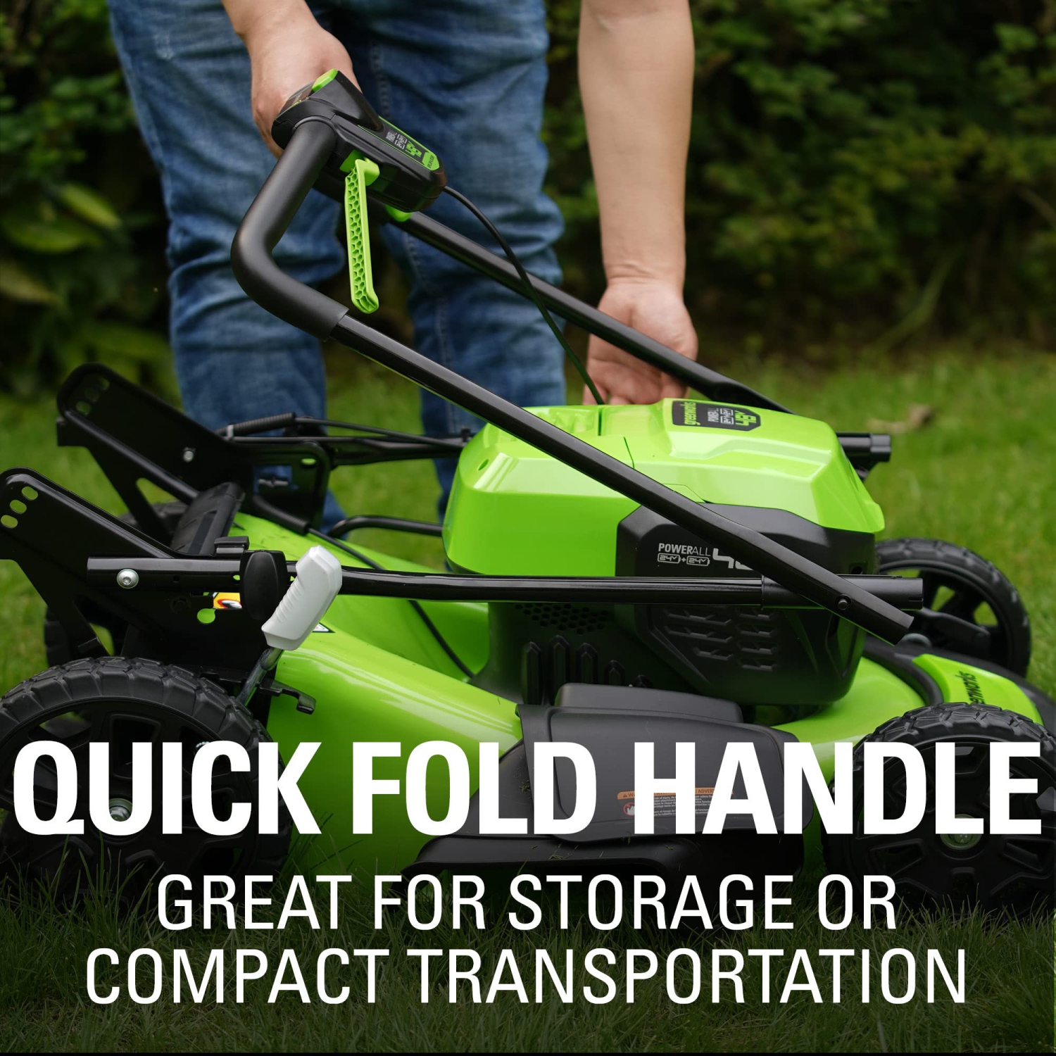 Greenworks 48V 20" Brushless Push Mower, (2) 4Ah USB Batteries and 4A Dual Port Charger