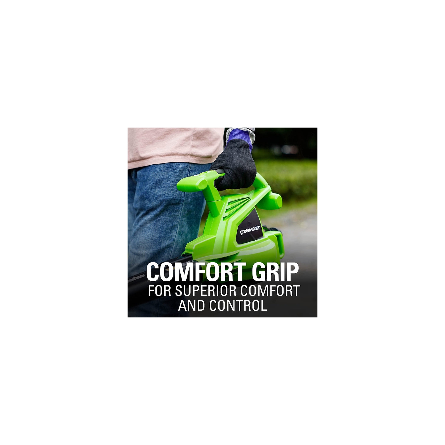 Aspirateur/souffleur à fil 12 A 230&nbsp;MpxH de Greenworks à 2 vitesses de 375 pi3/min