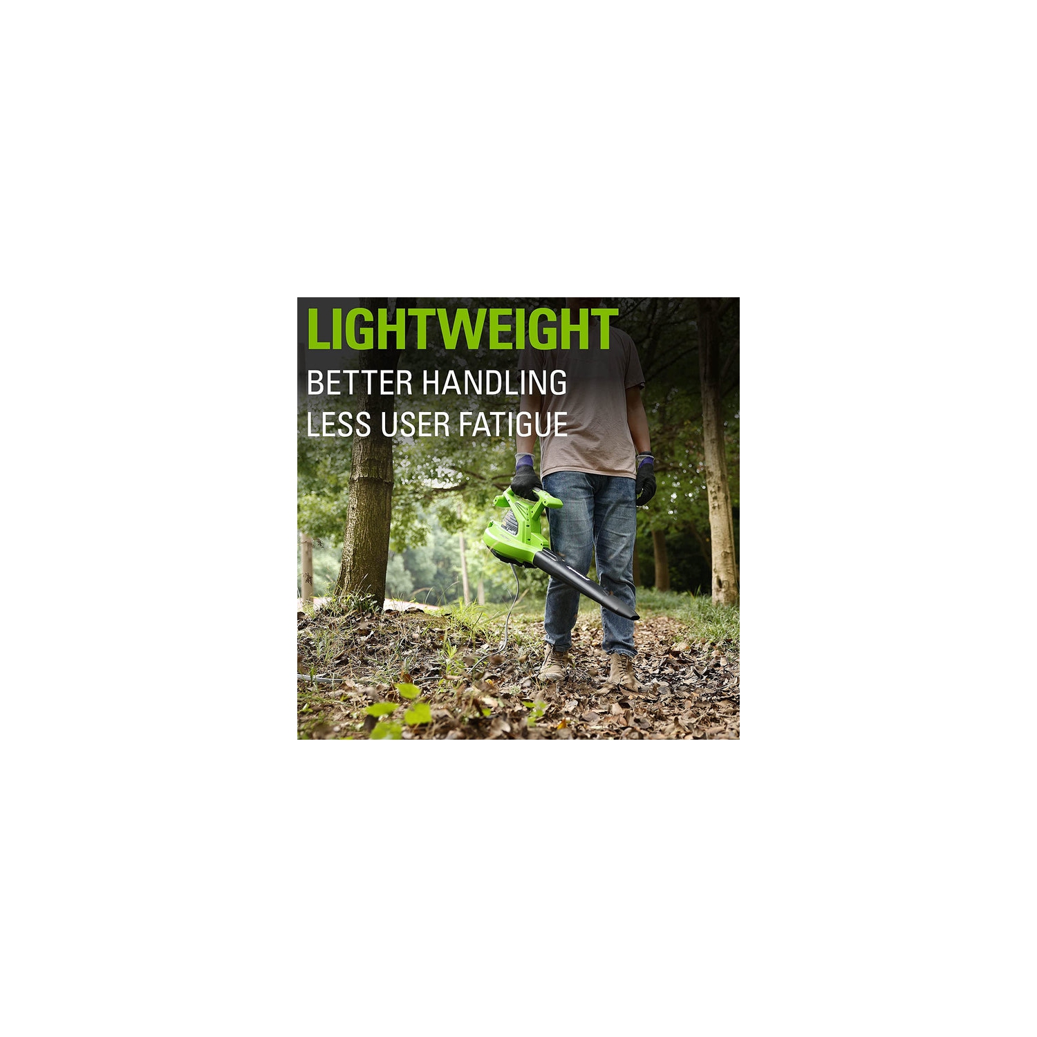 Aspirateur/souffleur à fil 12 A 230&nbsp;MpxH de Greenworks à 2 vitesses de 375 pi3/min