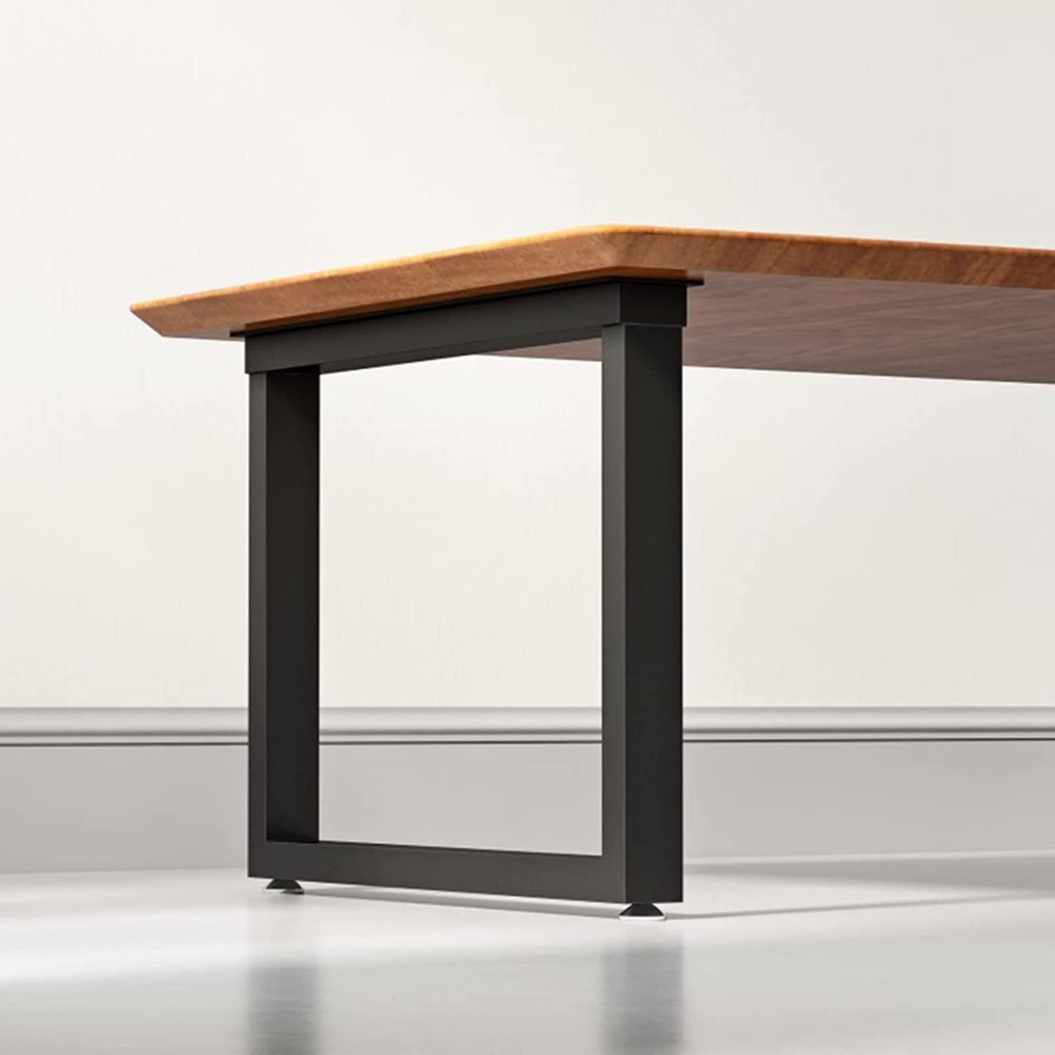 Ensemble de 2 pieds de table en acier au carbone AnthroDesk. pour salle à manger, terrasse, table basse, bureau, bureau à domicile avec revêtement en