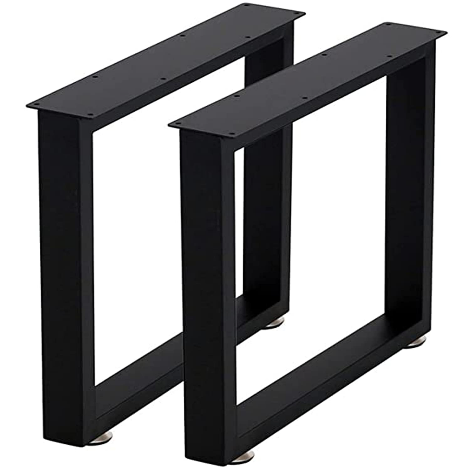 Ensemble de 2 pieds de table en acier au carbone AnthroDesk. pour salle à manger, terrasse, table basse, bureau, bureau à domicile avec revêtement en