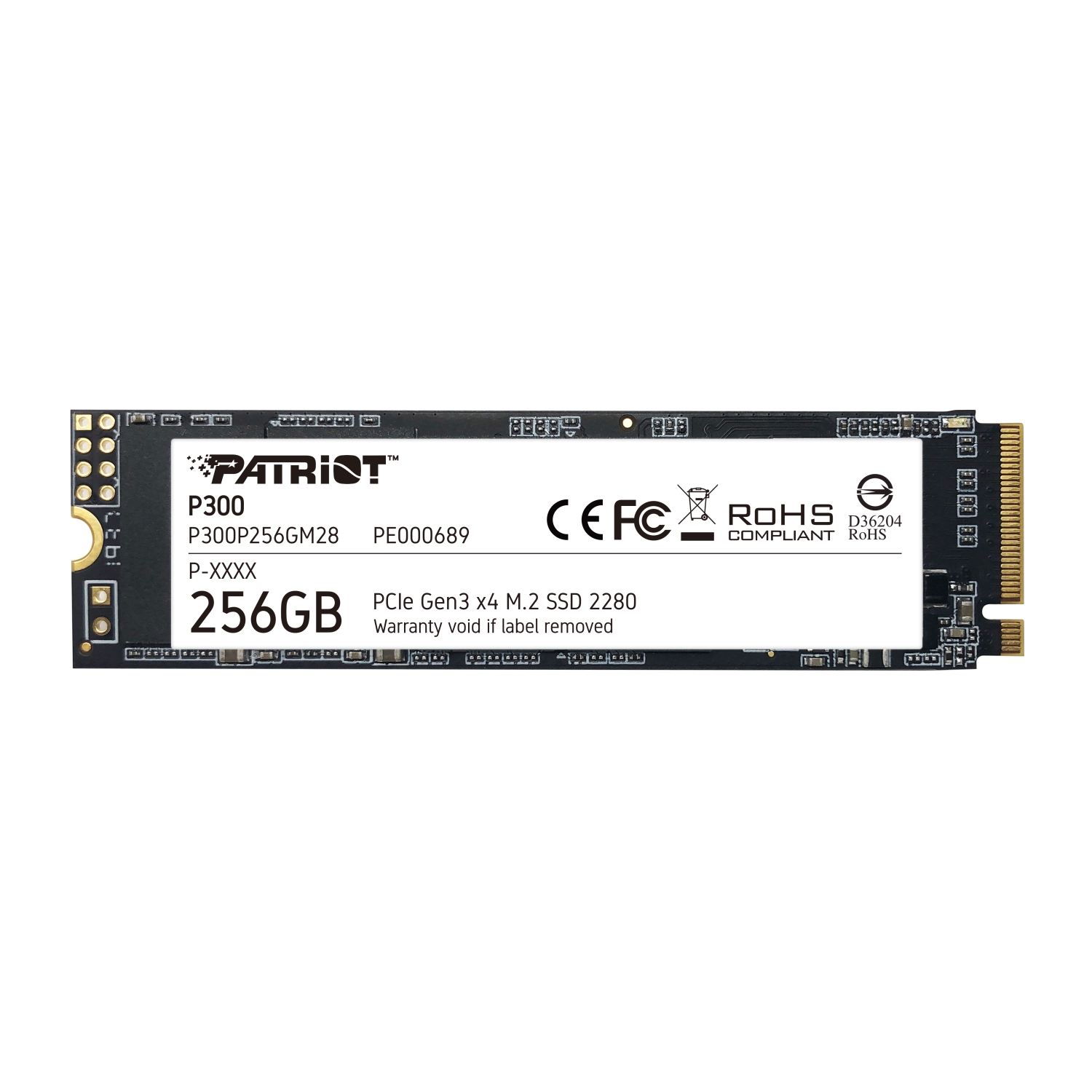 Patriot P300 256GB Internal SSD - NVMe PCIe Gen 3x4 - M.2 2280 - Solid State Drive - P300P256GM28