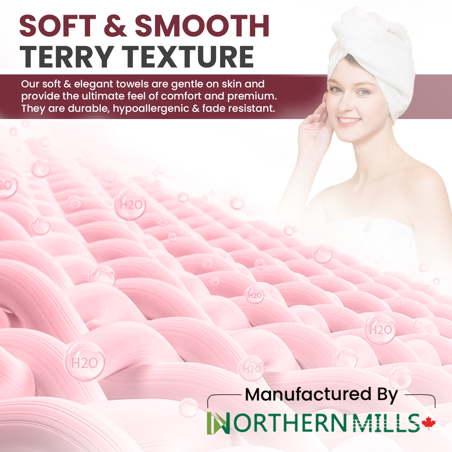 Canadian Linen Red Economy Ensemble de 8 serviettes de bain 2 26 x 52&nbsp;po 500&nbsp;GSM 2 essuie-mains 4 débarbouillettes en coton doux absorbant