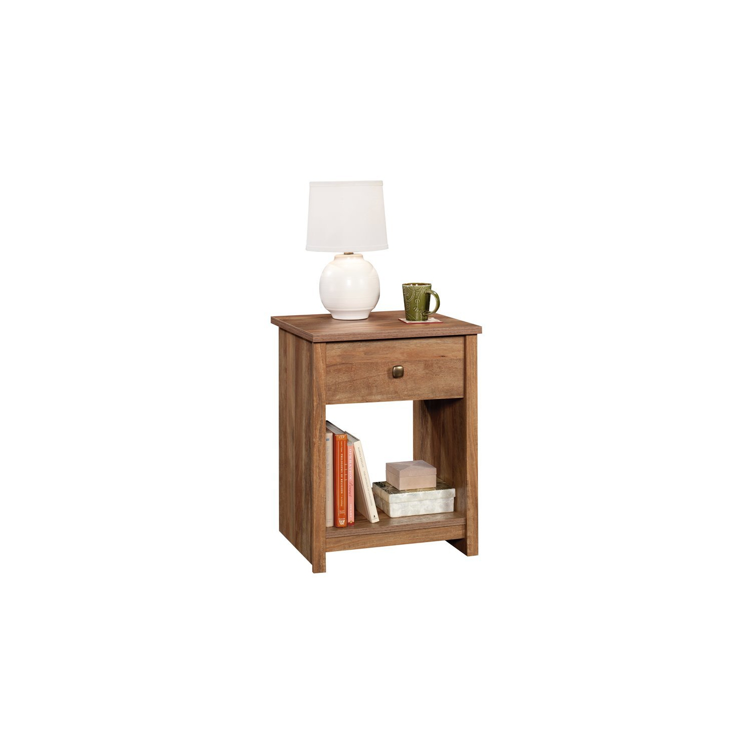 Pemberly Row 1 Drawer Wooden Nightstand in Sindoori Mango