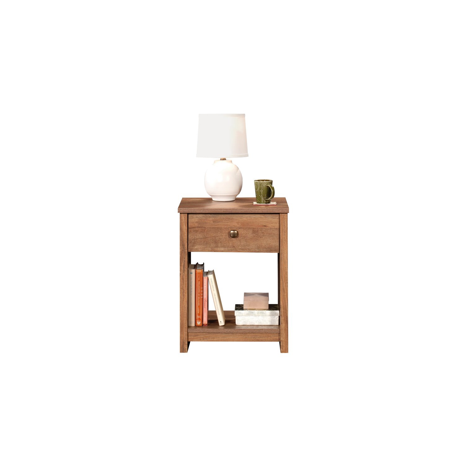 Pemberly Row 1 Drawer Wooden Nightstand in Sindoori Mango