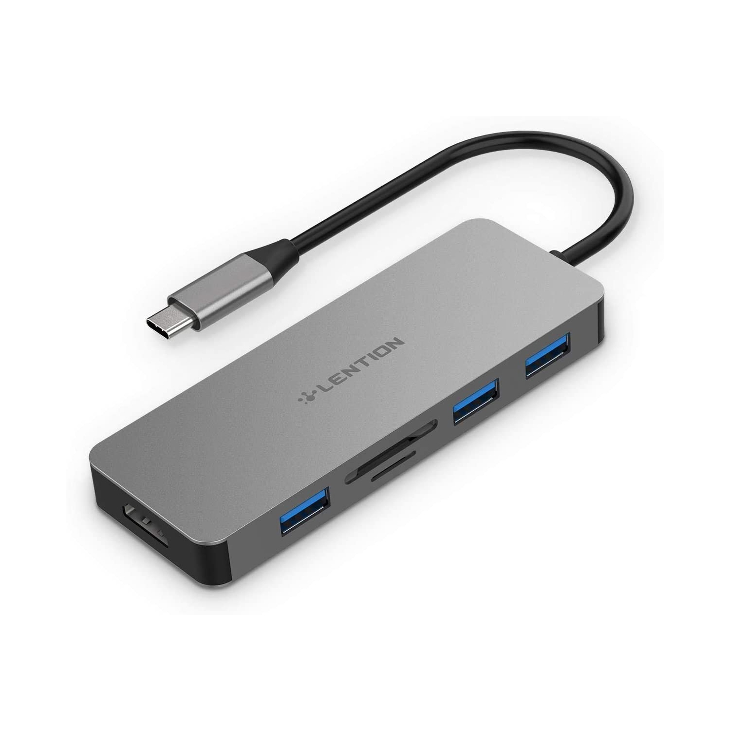 USB C Hub with 4K HDMI, 3 USB 3.0, SD/Micro SD Card Reader Compatible MacBook Pro , New Mac Air/Surface,Multi-Port Adapter