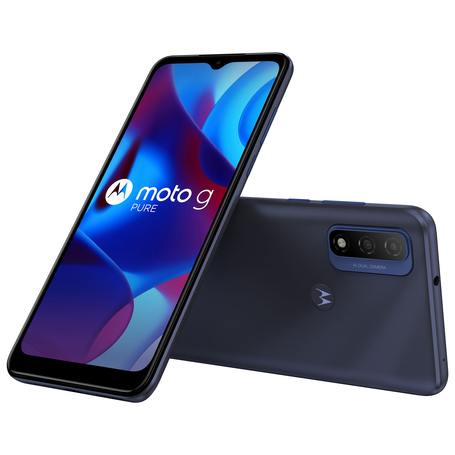 Moto G Pure de 32 Go de Motorola offert par Freedom - Indigo foncé - Paiement Balance mensuel
