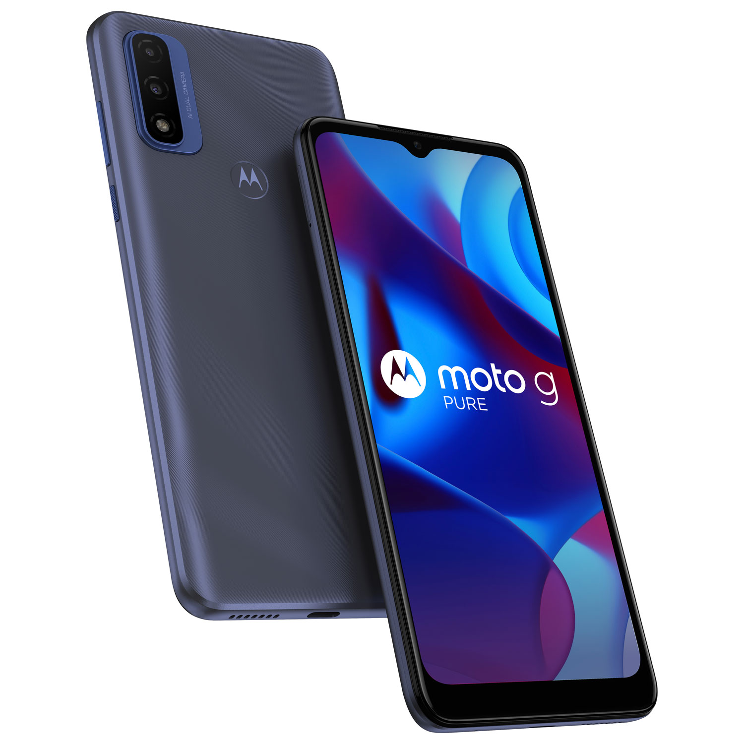 Moto G Pure de 32 Go de Motorola offert par TELUS - Indigo foncé - Financement mensuel