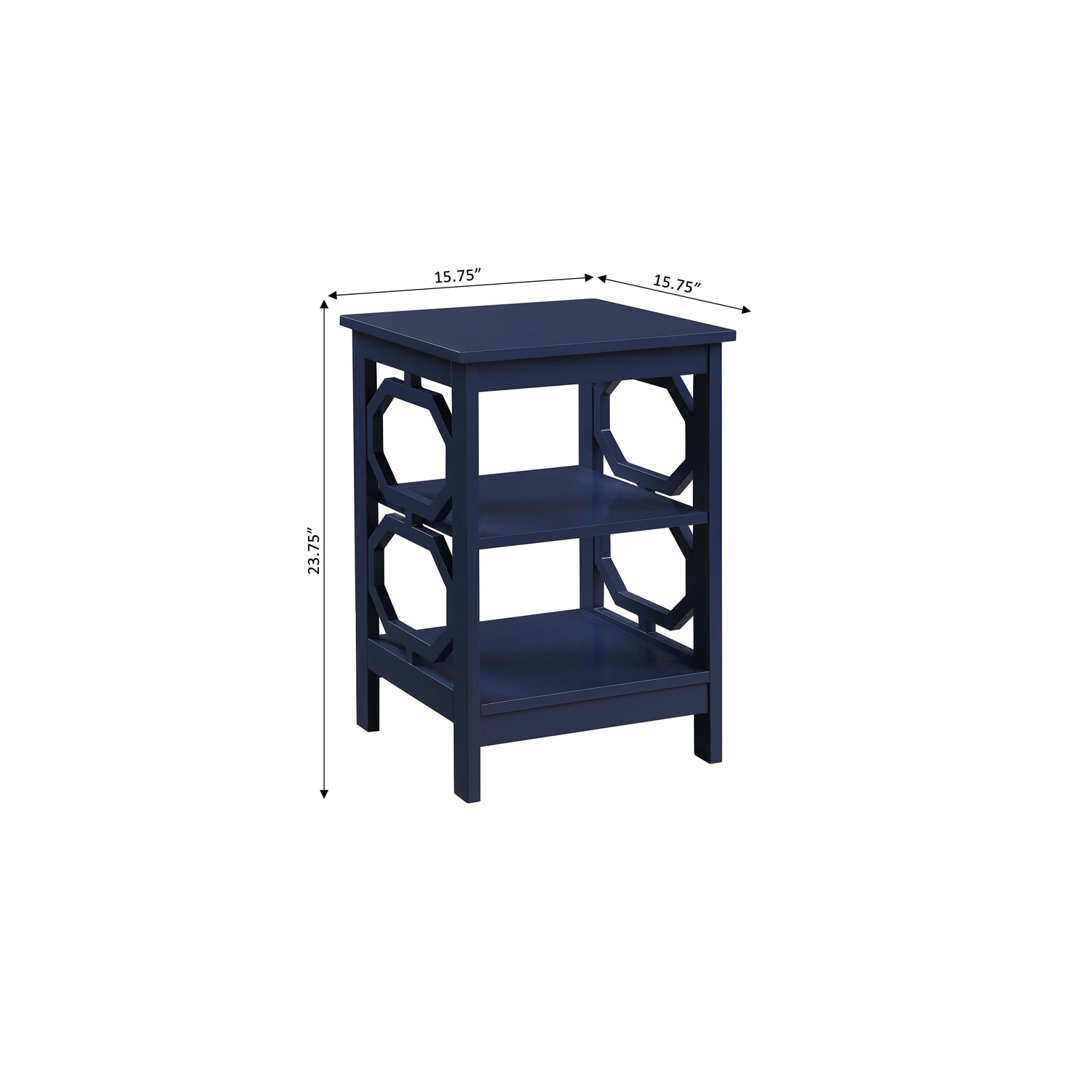 Pemberly Row End Table in Cobalt Blue Wood Finish