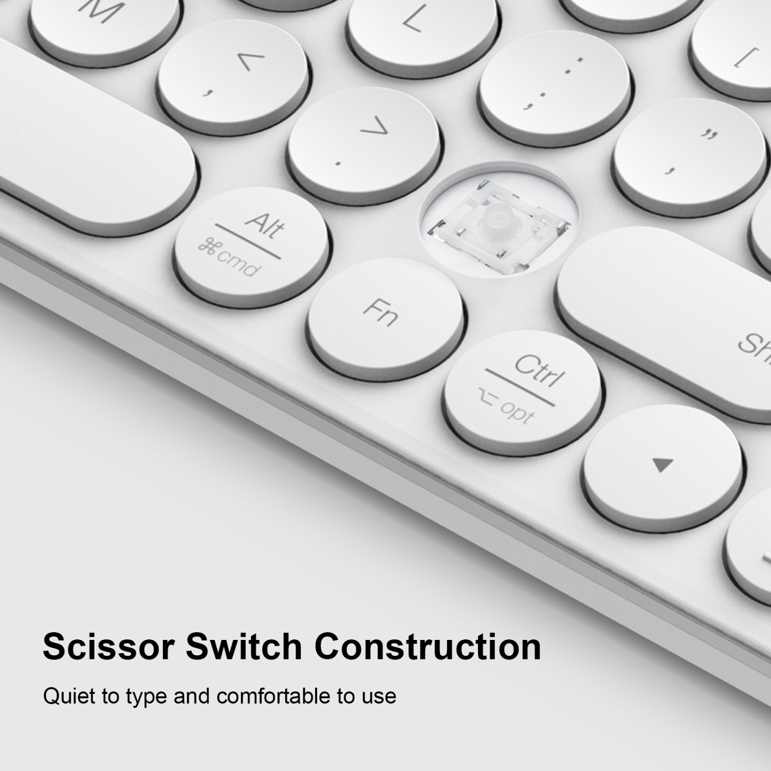 XIAOMI MIIIW K02 Dual-Mode Wireless Bluetooth Universal Keyboard, Scissor Switch, 102-Key, White
