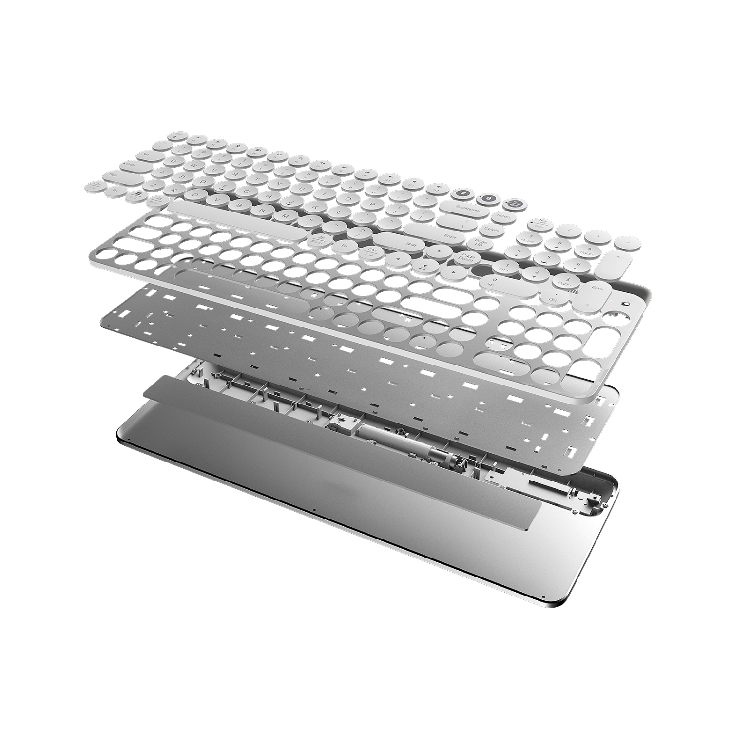 XIAOMI MIIIW K02 Dual-Mode Wireless Bluetooth Universal Keyboard, Scissor Switch, 102-Key, White