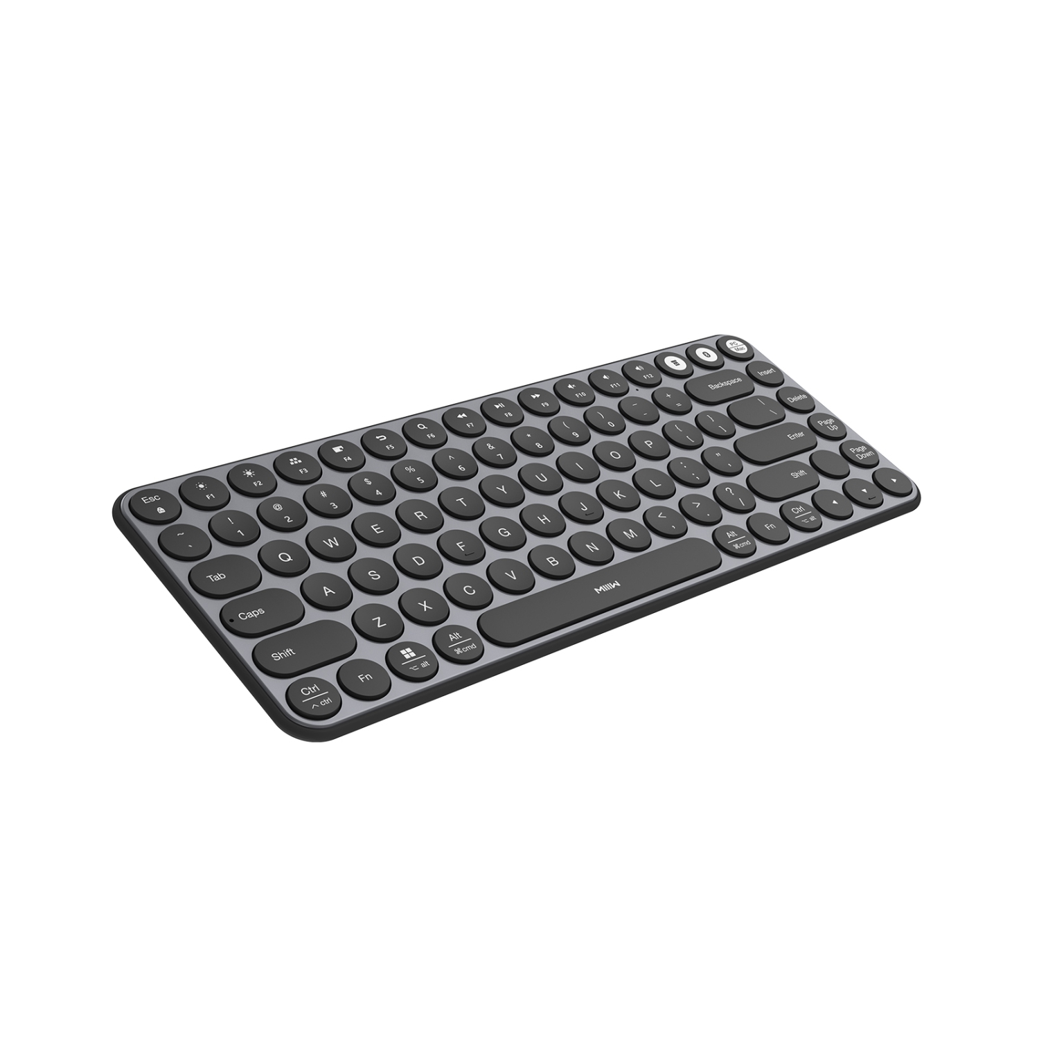 XIAOMI MIIIW K07 Dual Mode Wireless Bluetooth Keyboard, Portable Mini Keyboard (BT 4.2+2.4G USB), 85Keys, Black