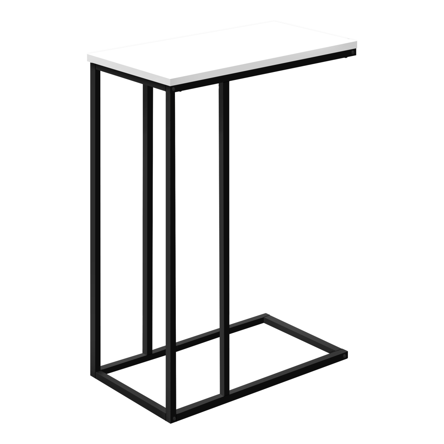 Monarch Specialties I 3760 Table D'appoint 25"H Blanc Métal Noir