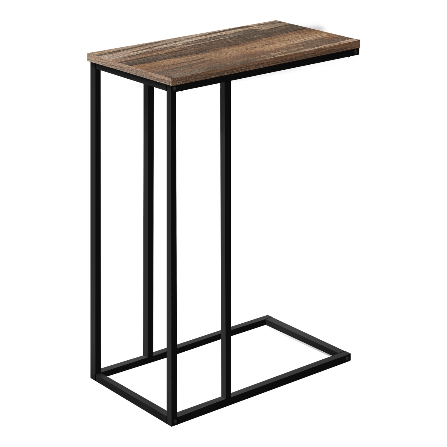 Monarch Specialties I 3764 Accent Table 25"H Brown Reclaimed Black Metal