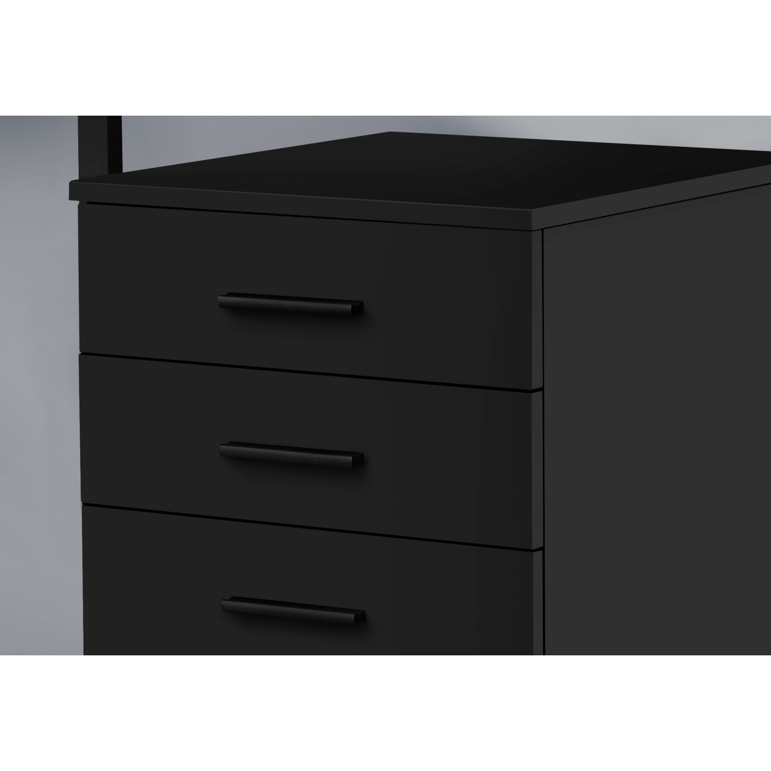 Monarch Specialties I 7781 Filing Cabinet 3 Drawer Black On Castors
