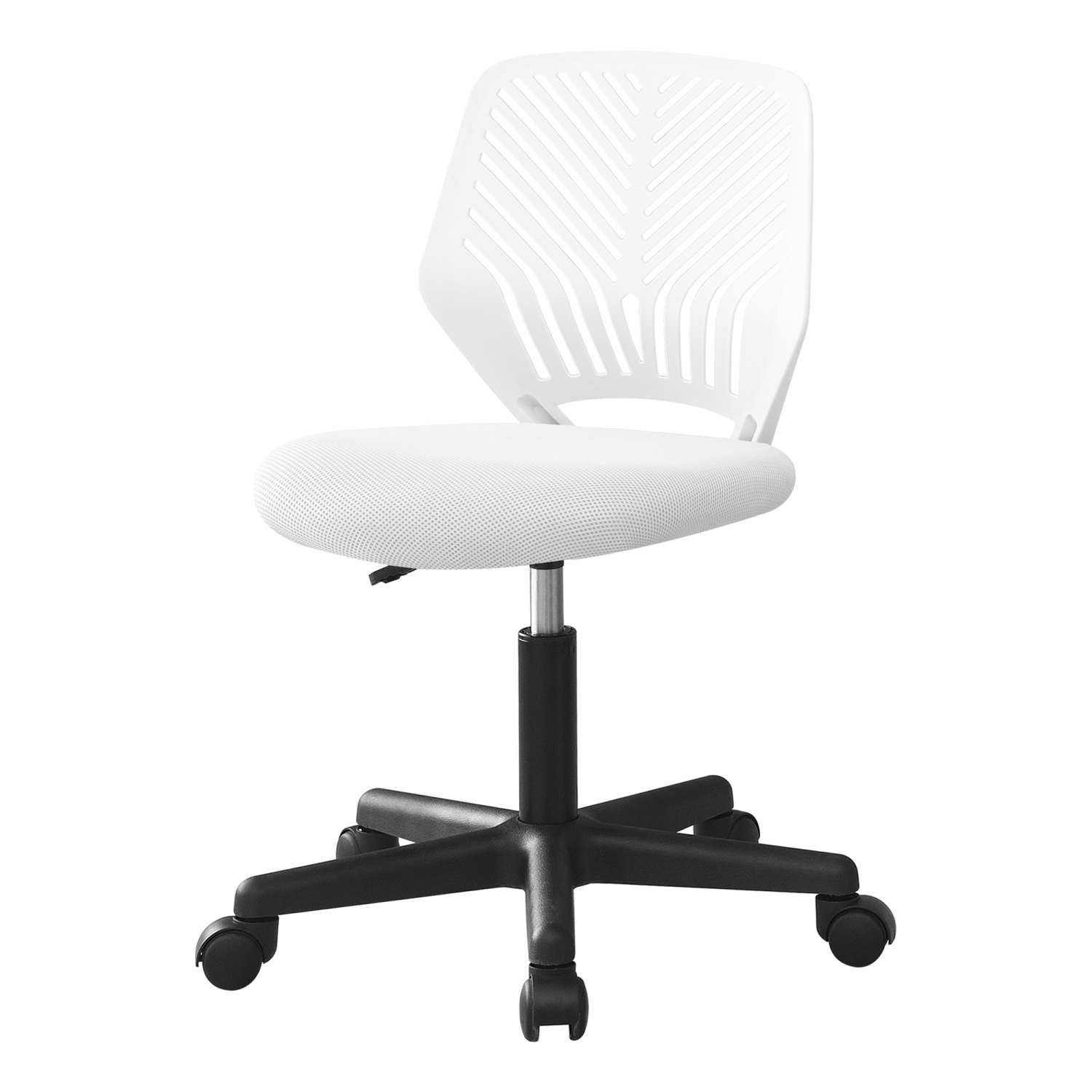 Monarch Specialties I 7338 Office Chair White Juvenile For Childrens Black Base On Castors