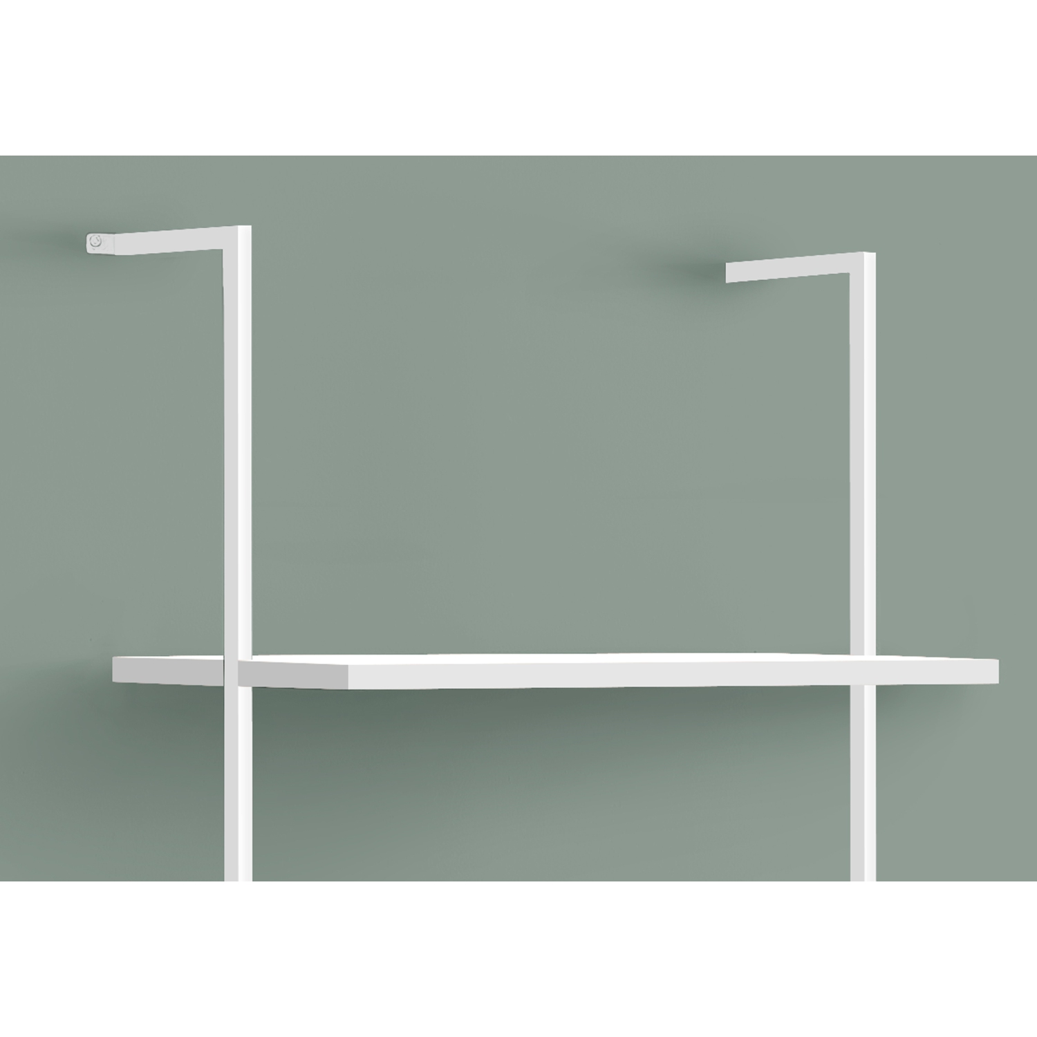 Monarch Specialties I 3687 Bookcase 72"H Ladder White White Metal