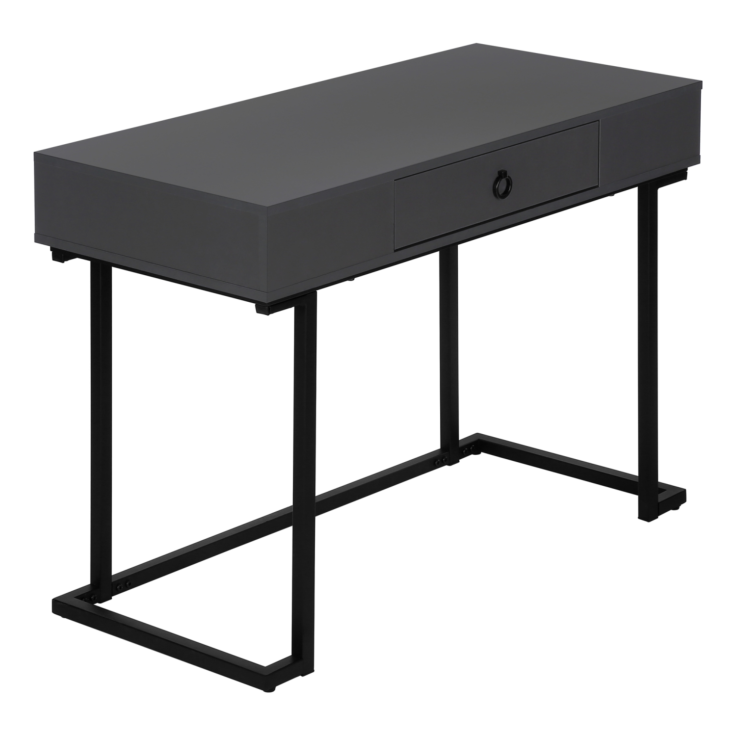 Monarch Specialties I 7386 Computer Desk 42"L Modern Grey Black Metal