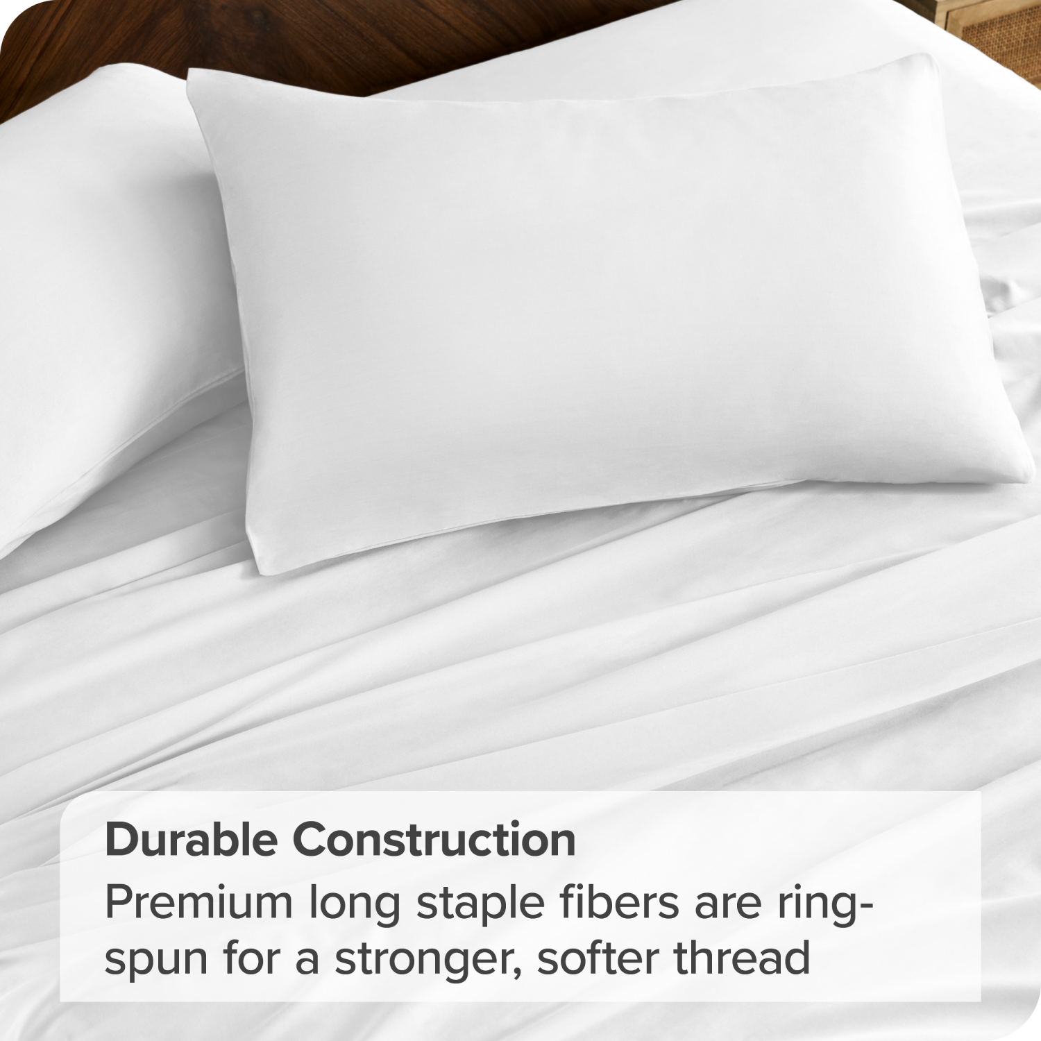 Bare Home 100% Organic Cotton Sheet Set - Crisp Percale Weave - Lightweight & Breathable