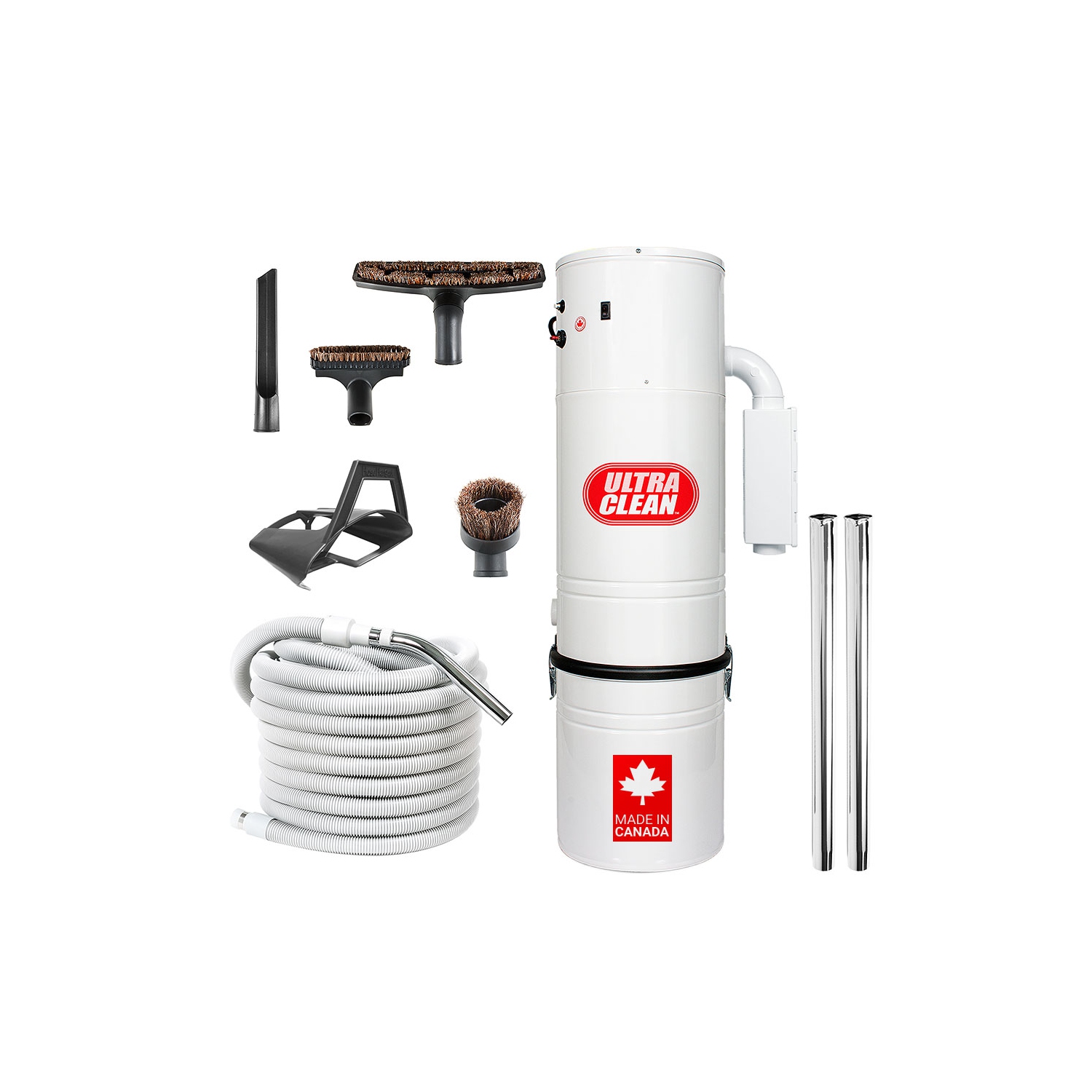 Aspirateur central Ultra Clean 7,500 pi2 avec tuyau d’air de 30 pi