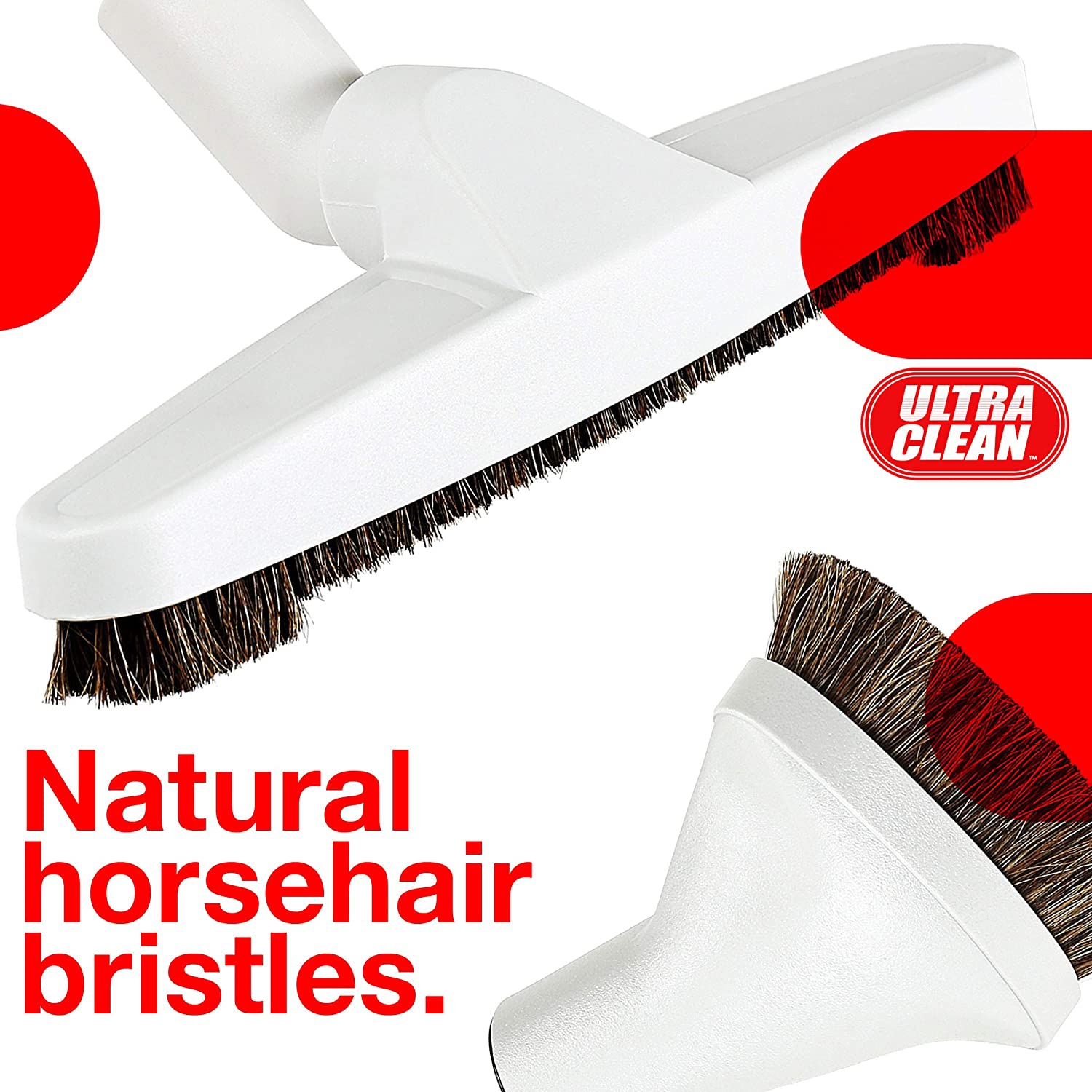 Ultra Clean Deluxe Central Vacuum Hose and Attachment Kit for Bare Flooring, Hardwood, Ceramic, Natural Stone, Tiles and Rugs