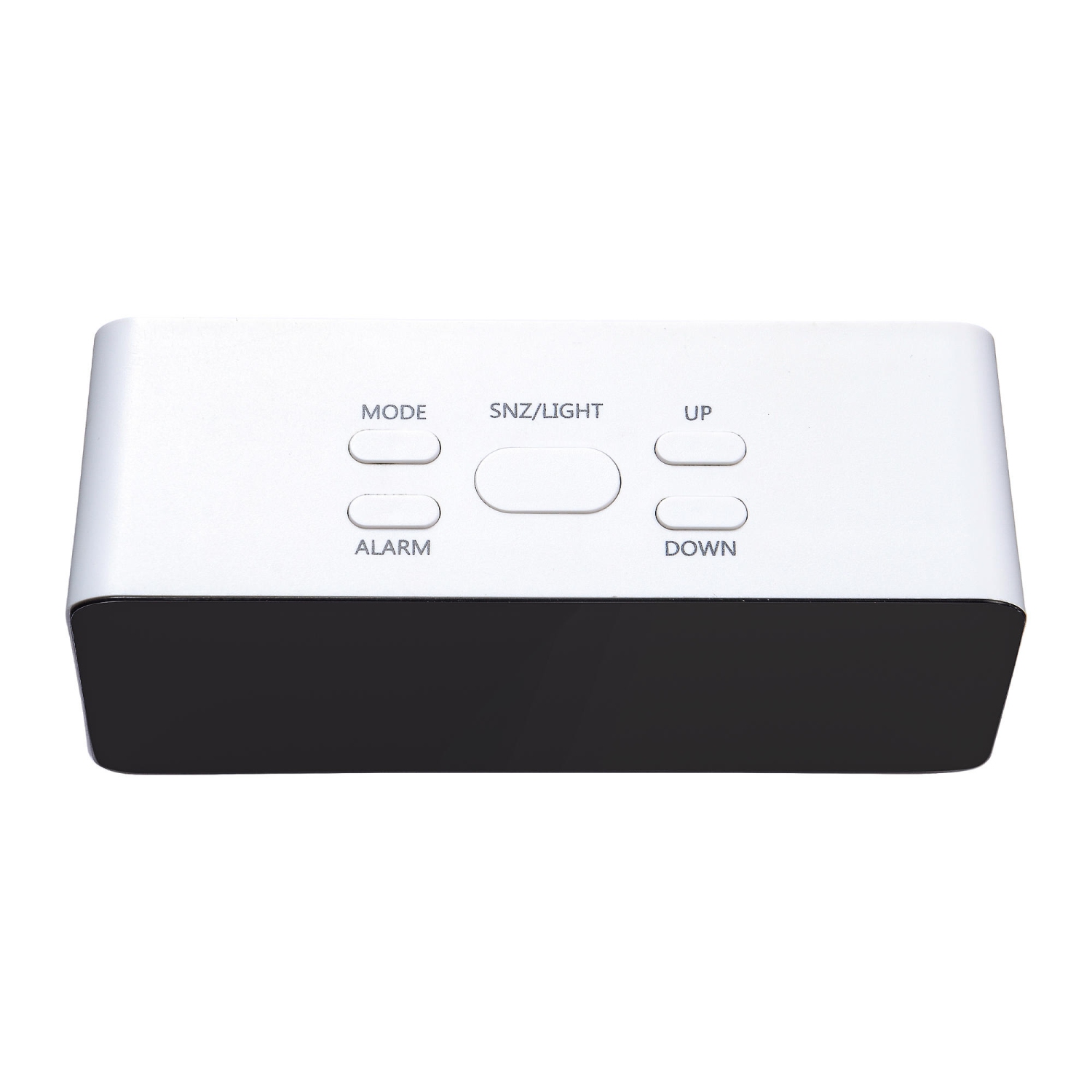 Creative Digital Mirror Alarm Clocks Support USB Charger and batteries power supply With Night Mode - White