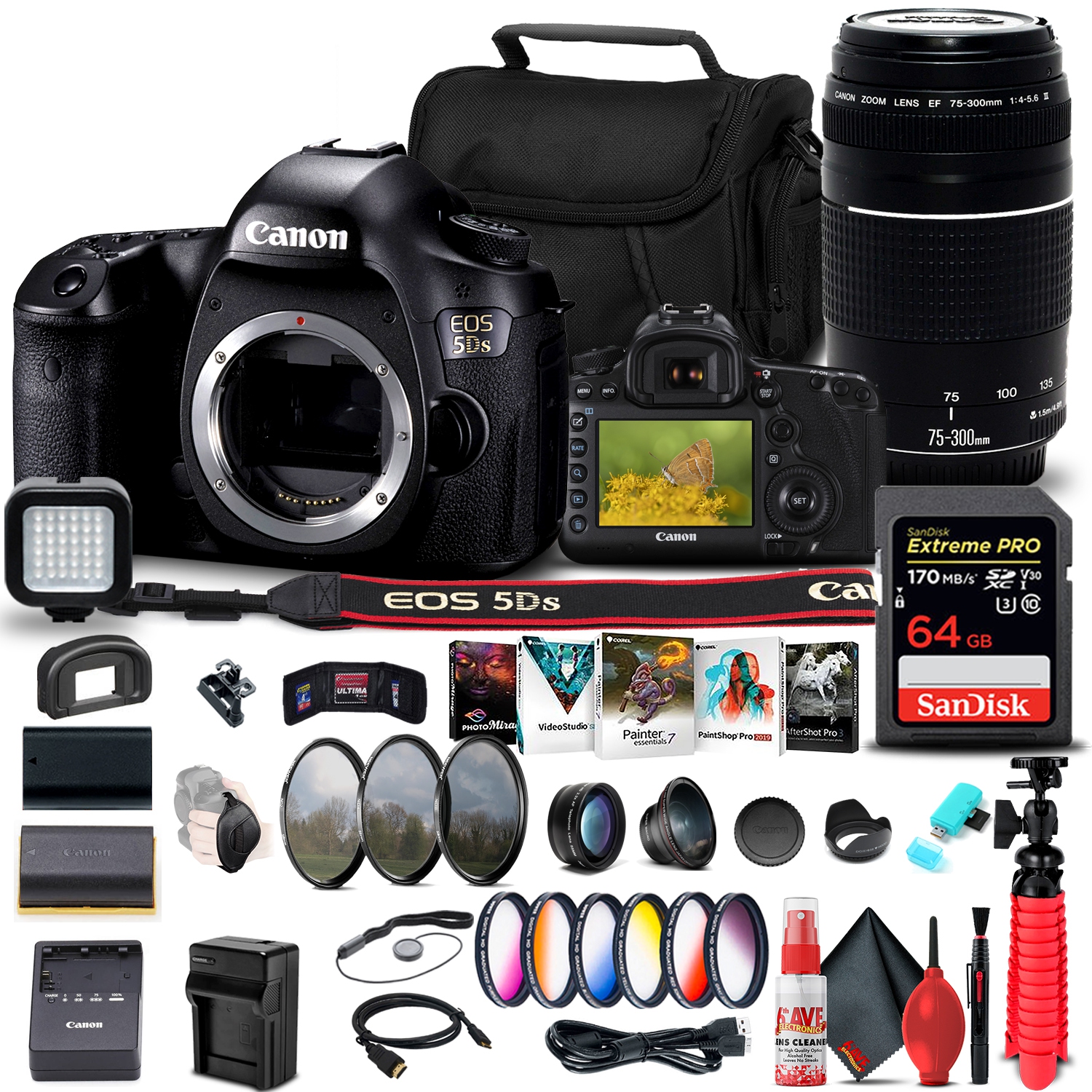 Canon EOS 5DS DSLR Camera (0581C002) + Canon Lens Pro Bundle