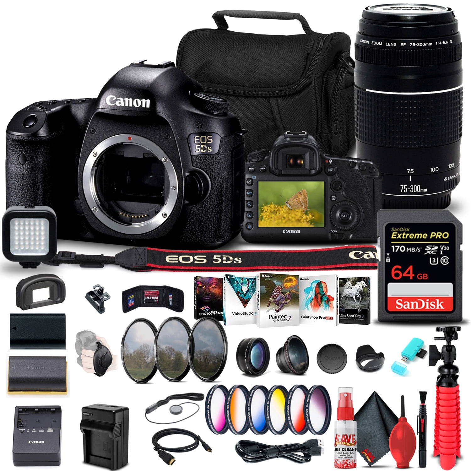 Canon EOS 5DS DSLR Camera (0581C002) + Canon Lens Pro Bundle
