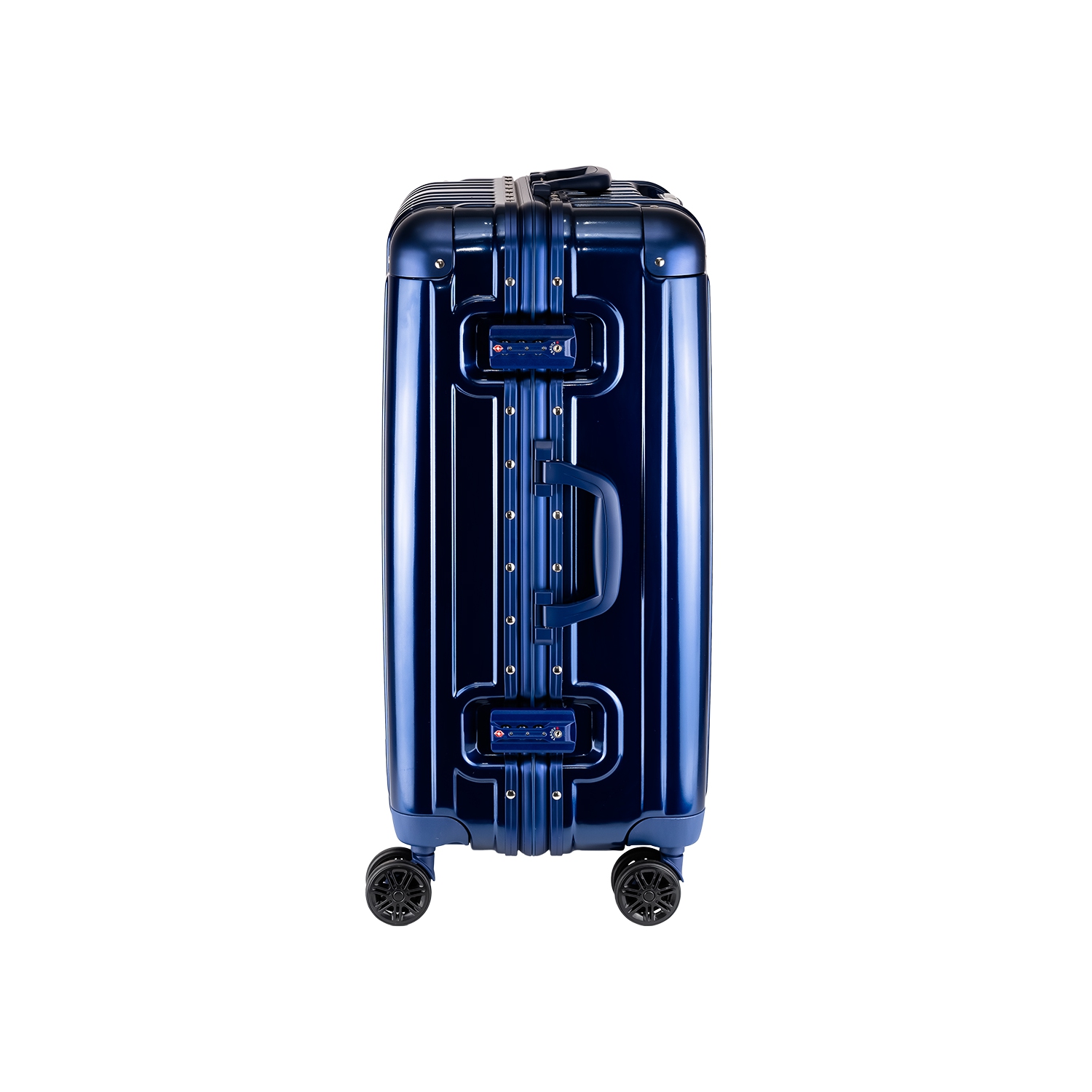 Valise moyenne de 24 po avec cadre en aluminium de la collection Thalia de Holdall, bleu pur