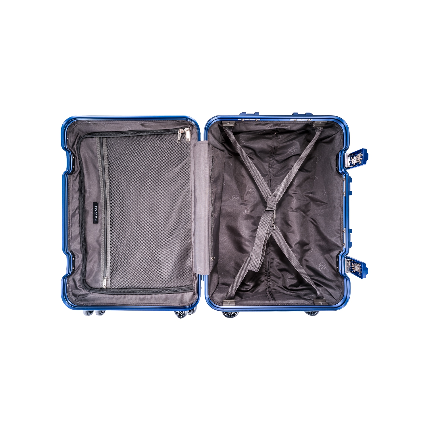 Valise moyenne de 24 po avec cadre en aluminium de la collection Thalia de Holdall, bleu pur