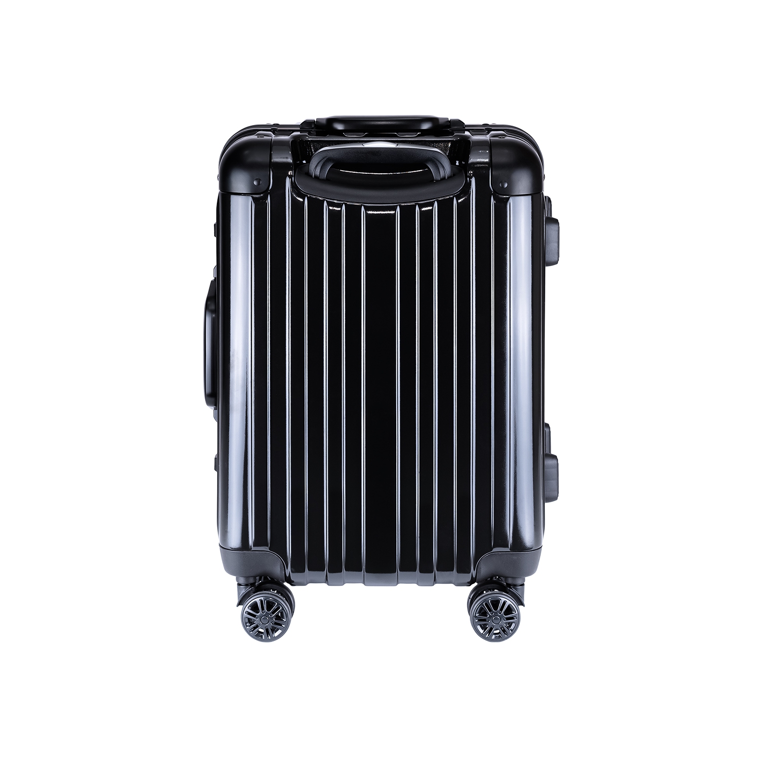 Valise de cabine à cadre en aluminium de la collection Thalia de Holdall, noir minuit