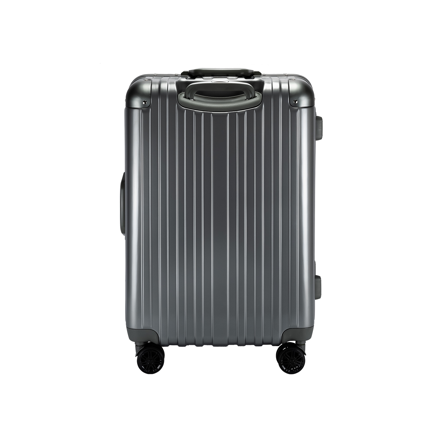 Valise moyenne de 24 po à cadre en aluminium de la collection Thalia de Holdall, gris frais