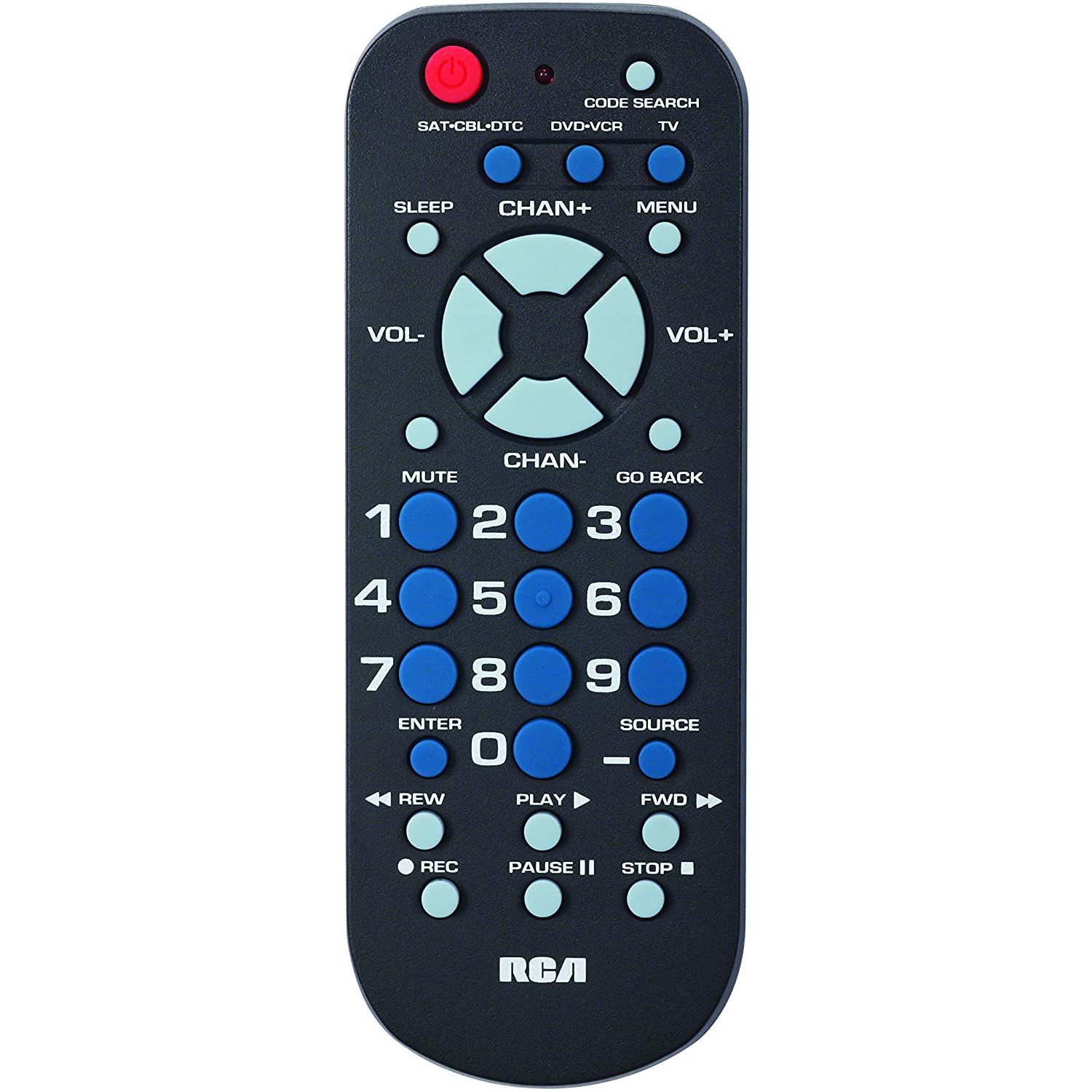 RCA RCR503BR 3-Device Palm-Sized Universal Remote