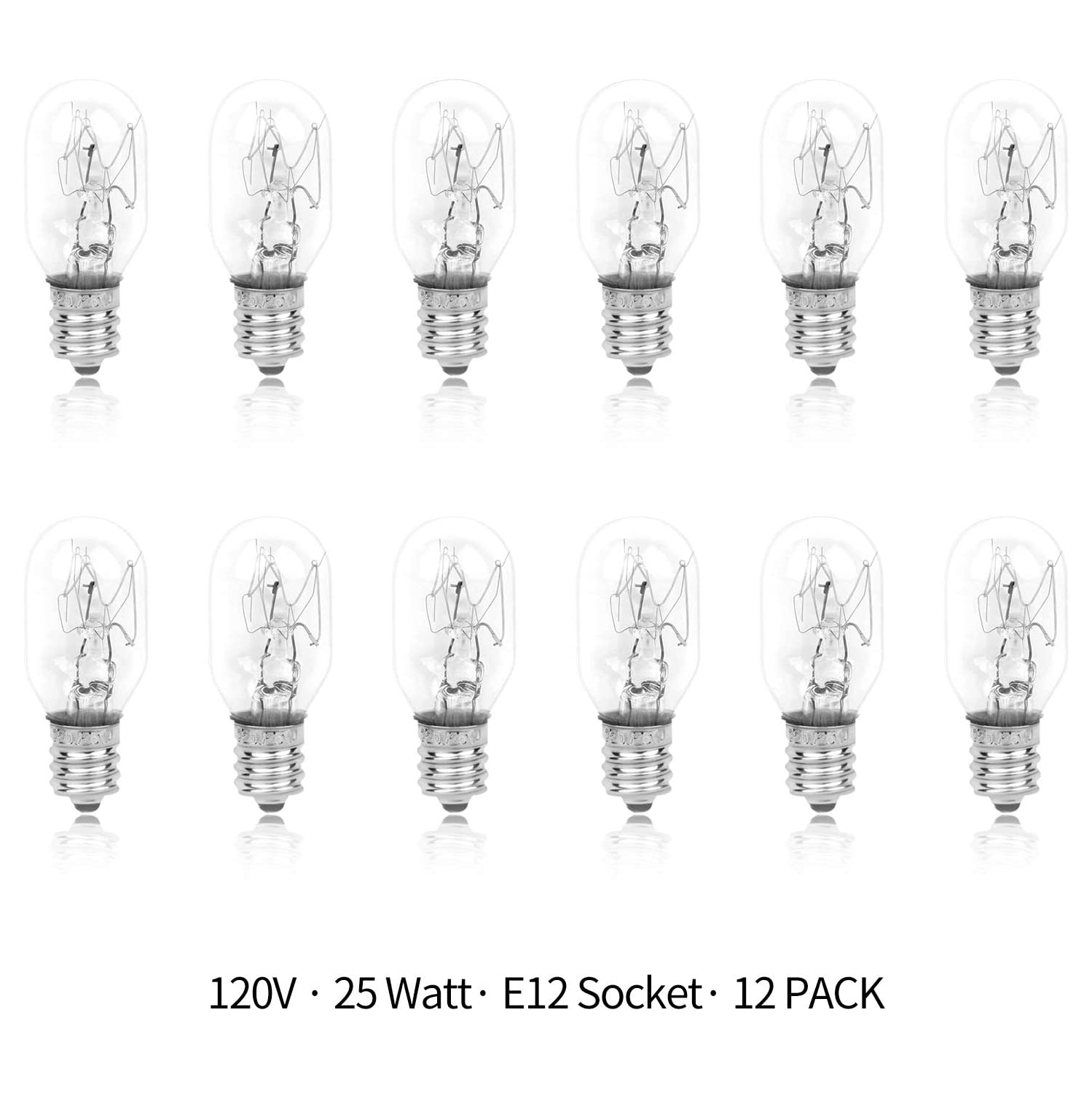 [Original Replacement] ampoule incandescente longue durée de 25 W à intensité réglable E12 à culot candélabre - valeur