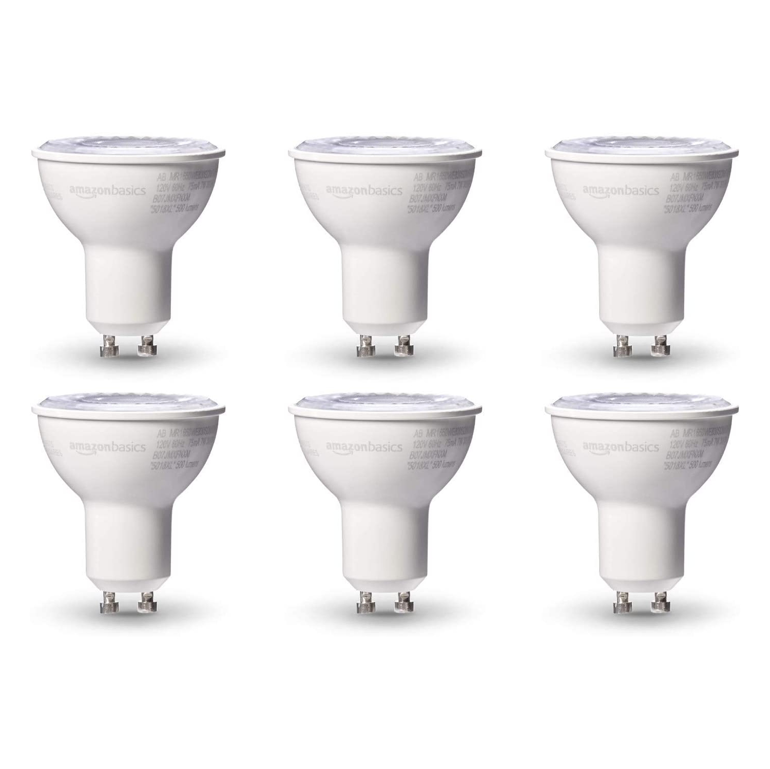 50W Equivalent, Warm White, Dimmable, 10,000 Hour Lifetime, MR16 LED Light Bulb | 6-Pack