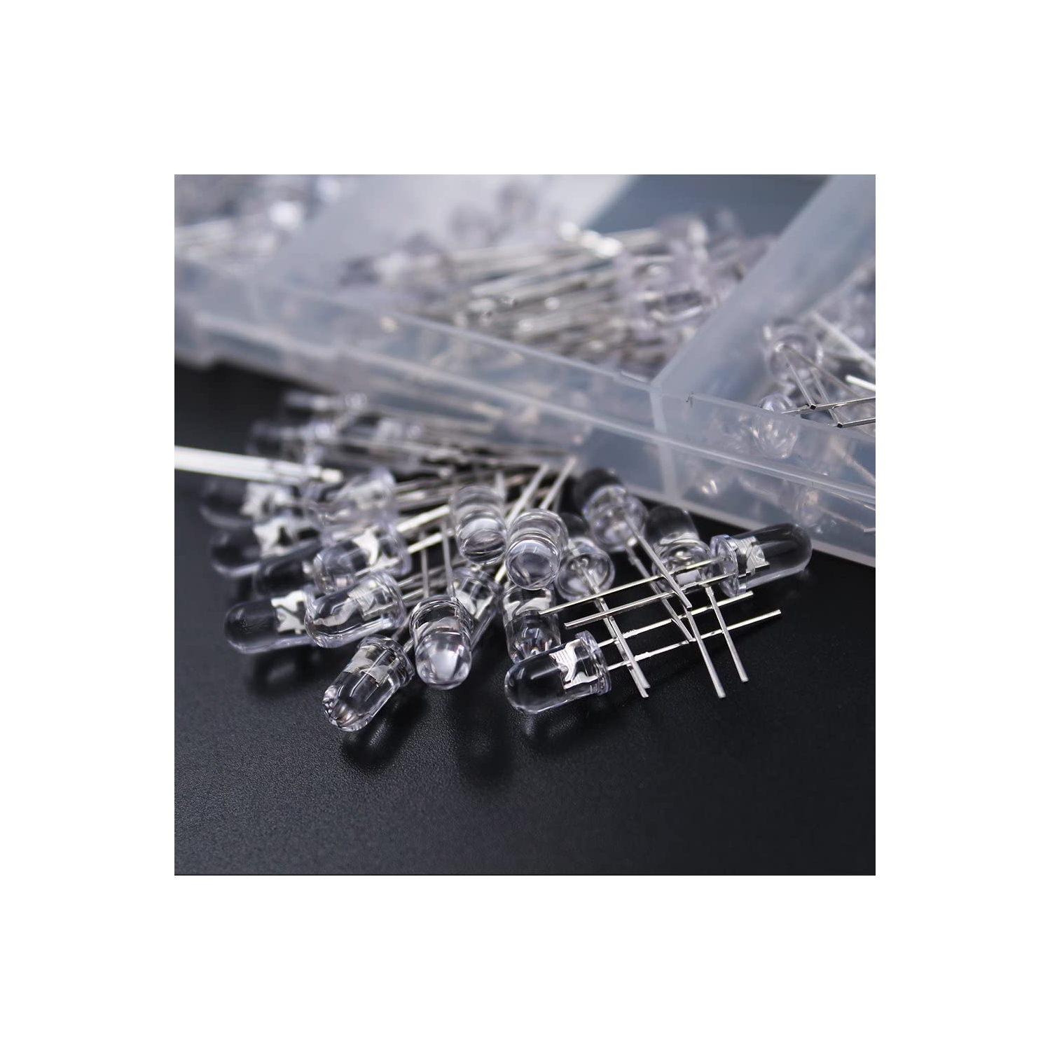 200 pièces DEL de 5 mm, diodes électroluminescentes, 2 broches, couleurs variées, UV/rouge/jaune/vert/bleu/chaud